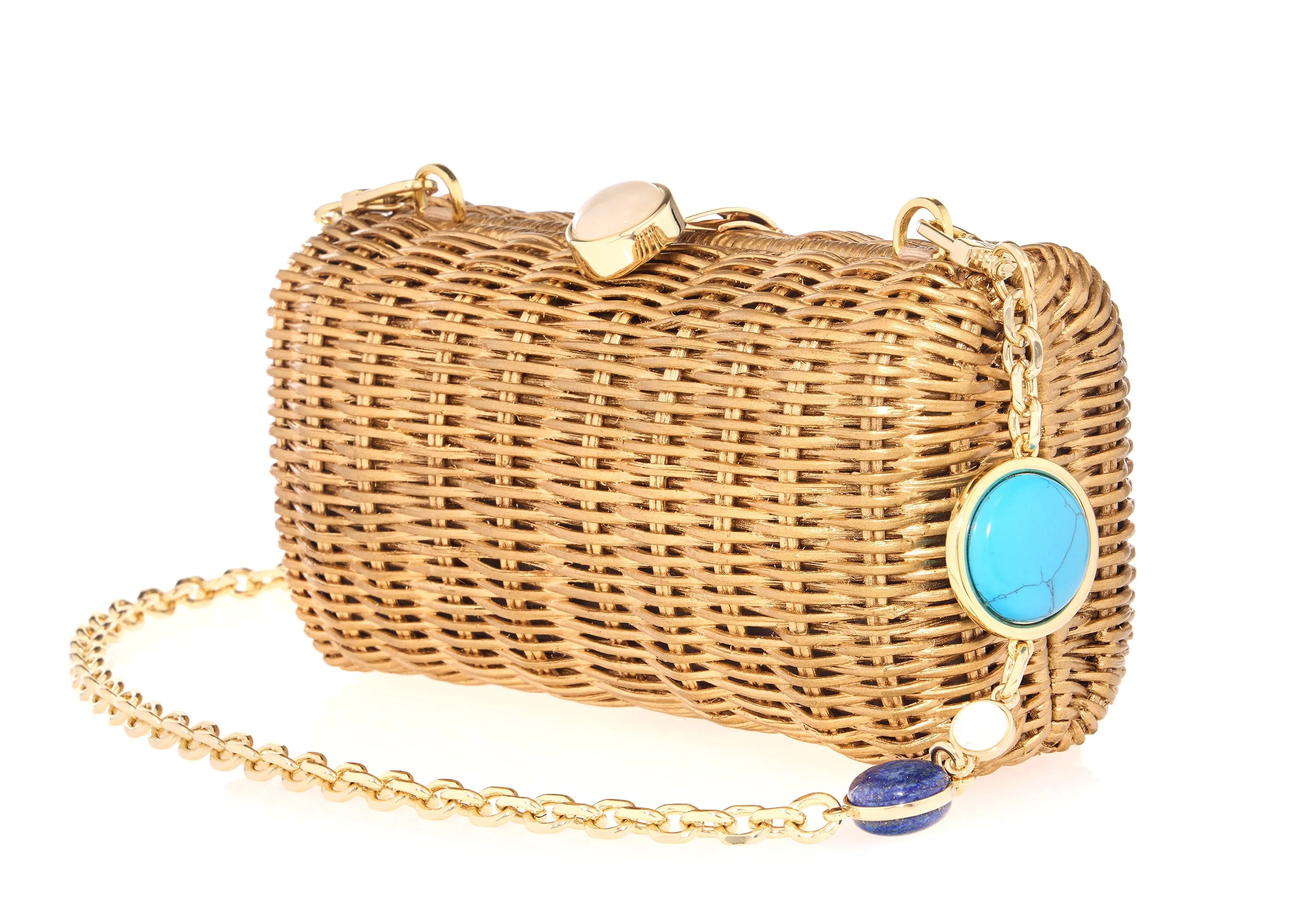 Poppy Basket Semi-Precious Stones Champagne sold by Judith Leiber product image thumbnail 2