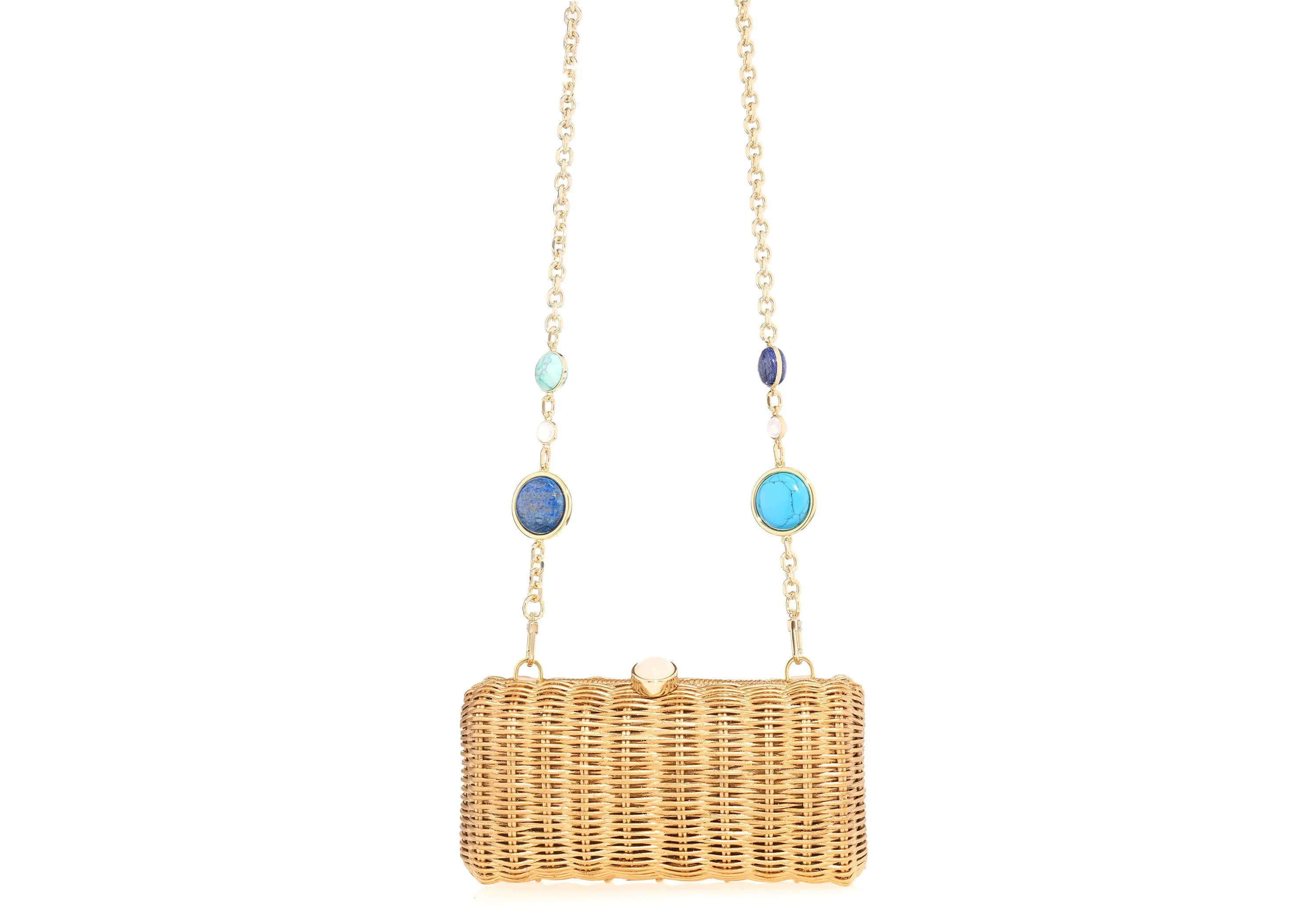 Poppy Basket Semi-Precious Stones Champagne sold by Judith Leiber product image thumbnail 3
