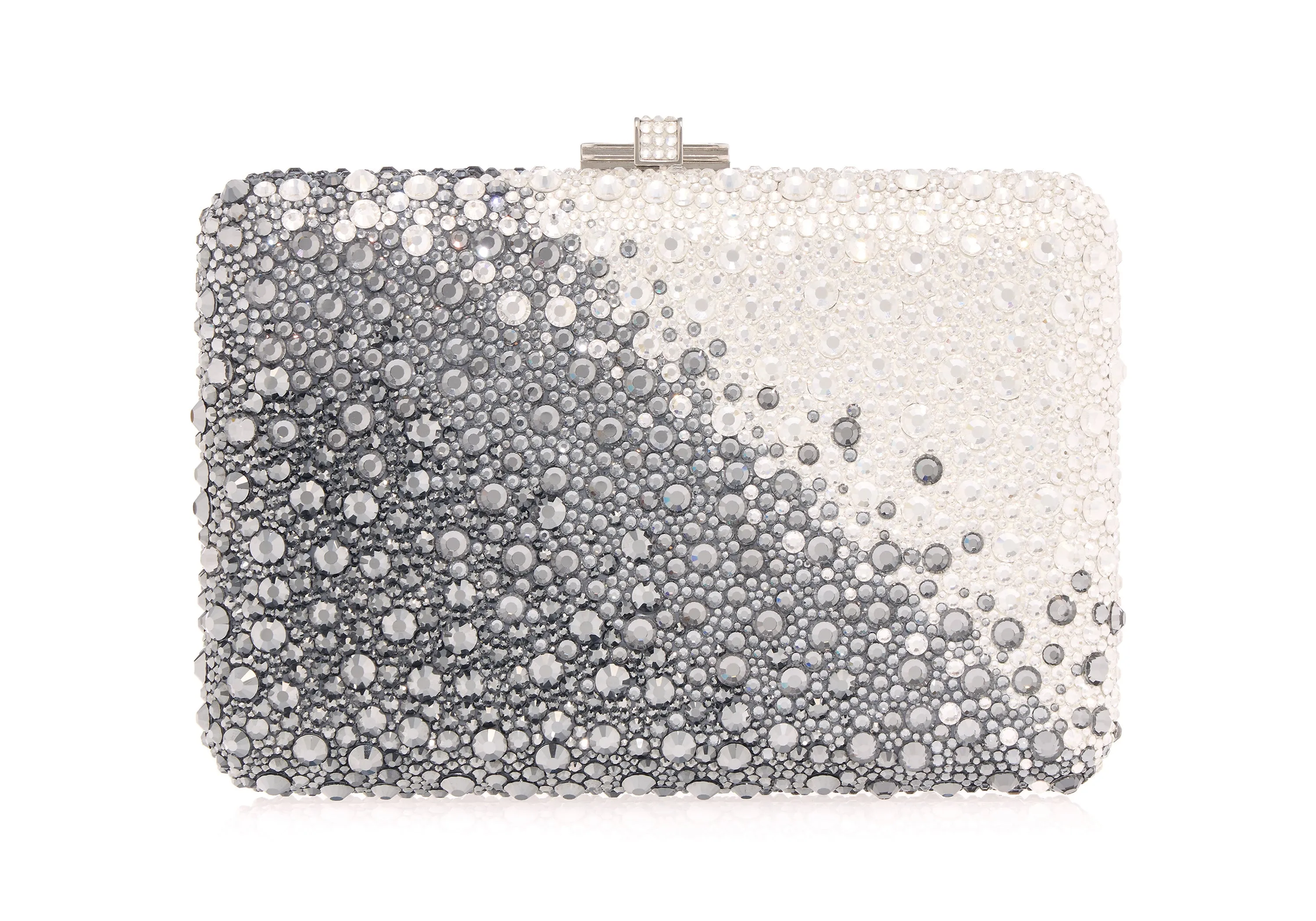 Slim Slide Gradient Caviar Gray sold by Judith Leiber