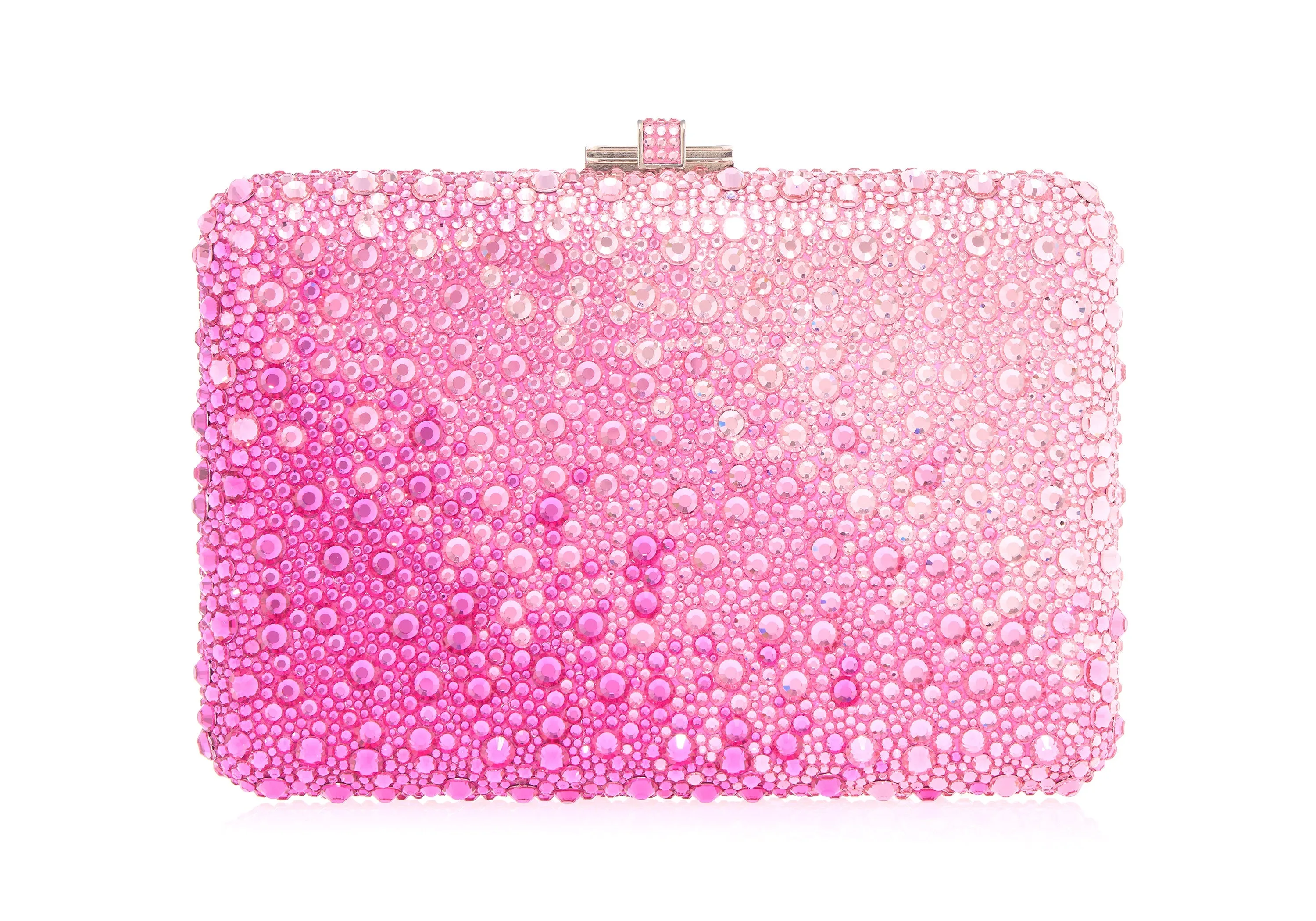 Slim Slide Gradient Caviar Fuchsia sold by Judith Leiber