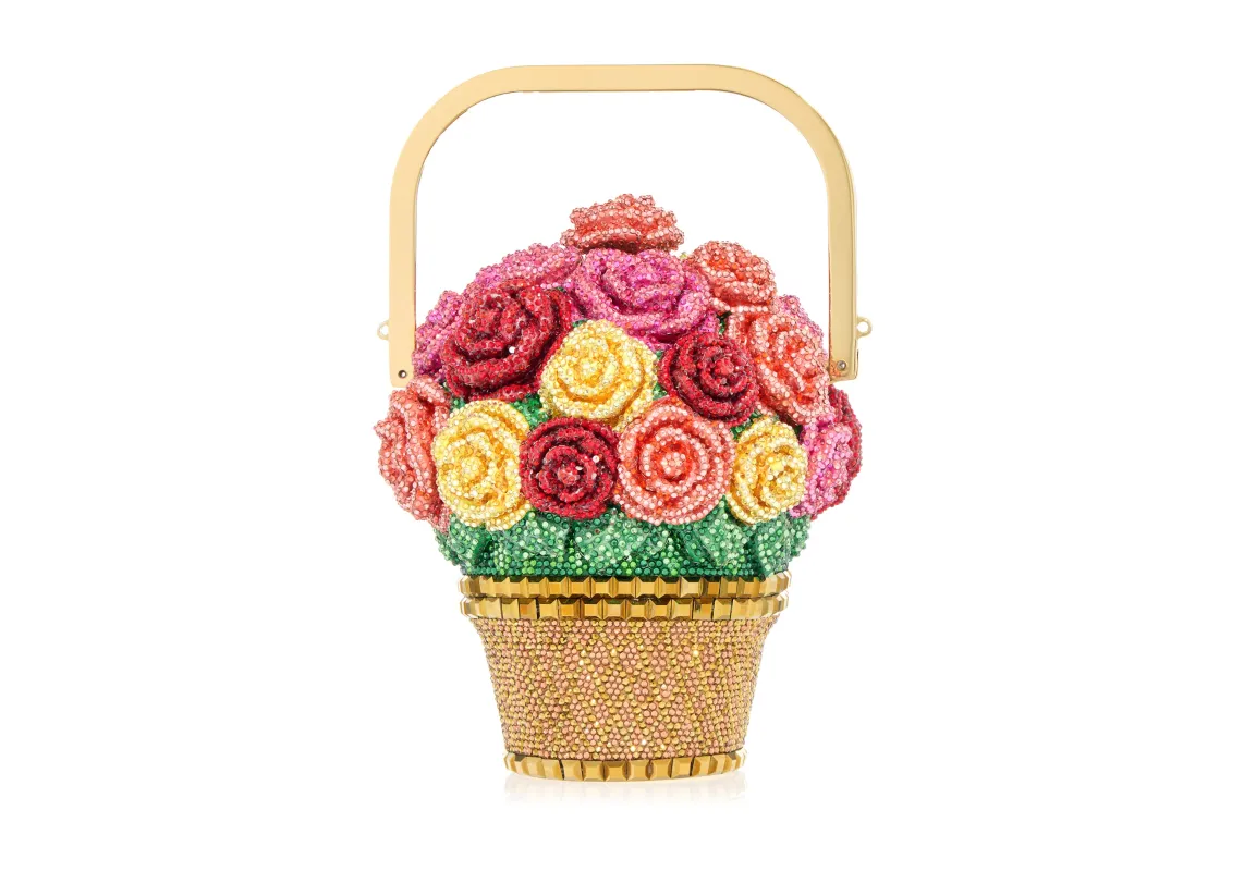 Basket of Roses Golden Sun made by Judith Leiber