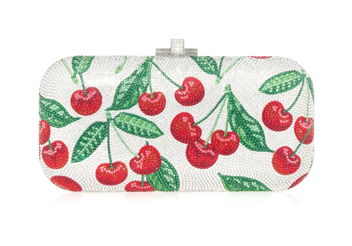 Long Slide Bing Cherries made by Judith Leiber