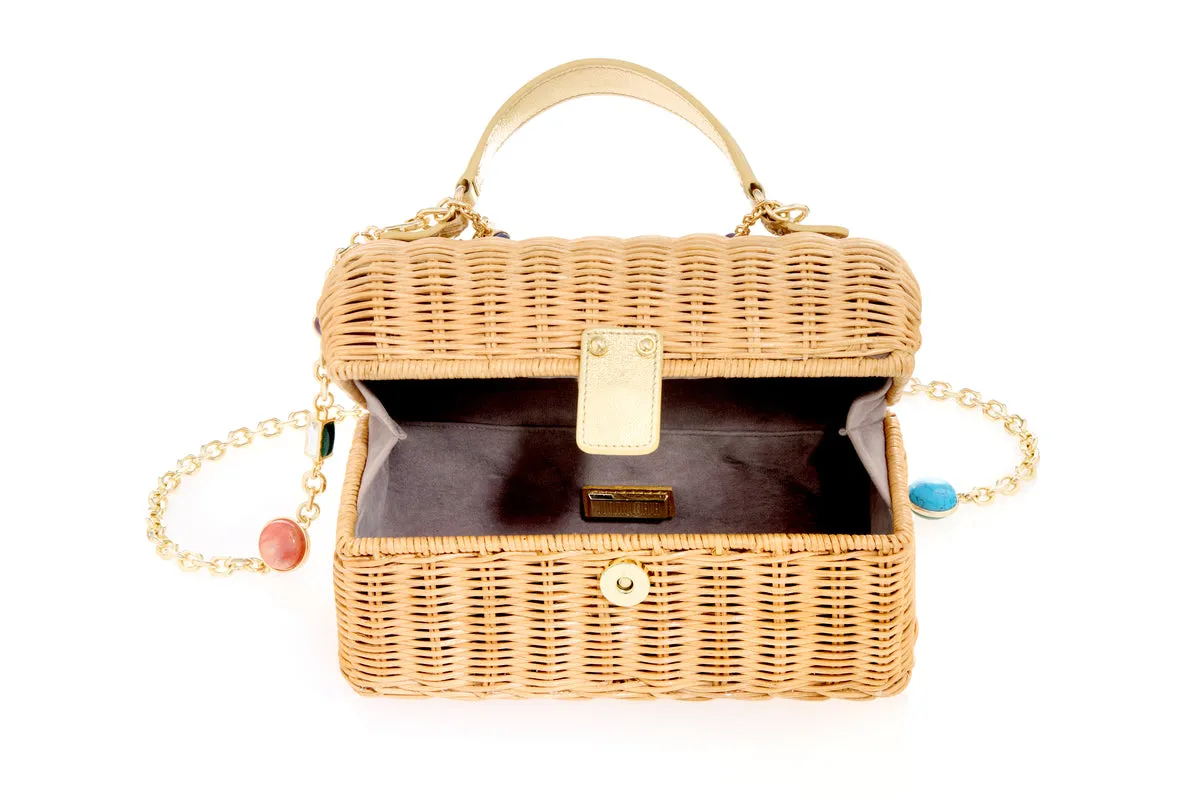 Isla Wicker Basket Natural Stones sold by Judith Leiber product image thumbnail 2