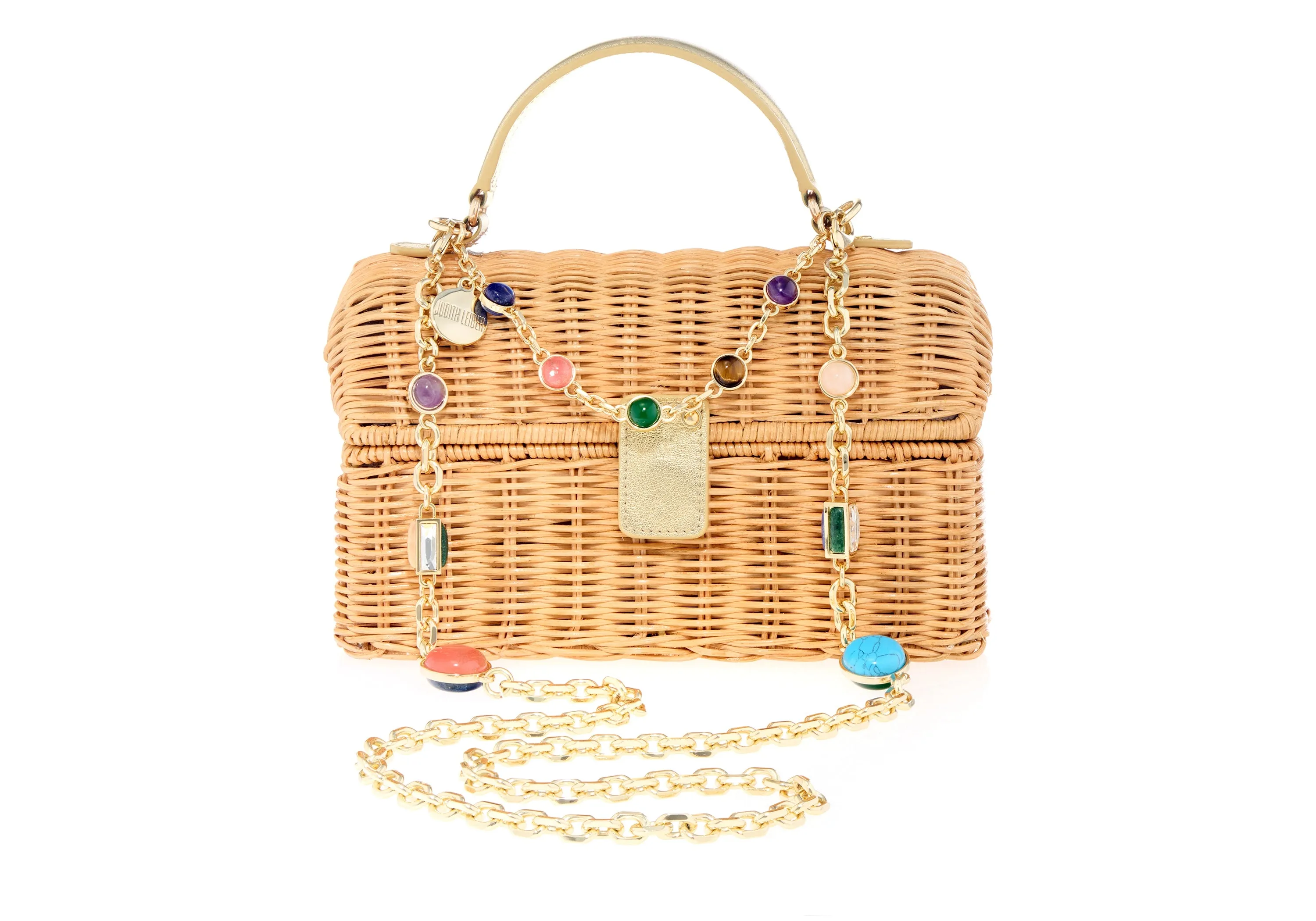 Isla Wicker Basket Natural Stones sold by Judith Leiber