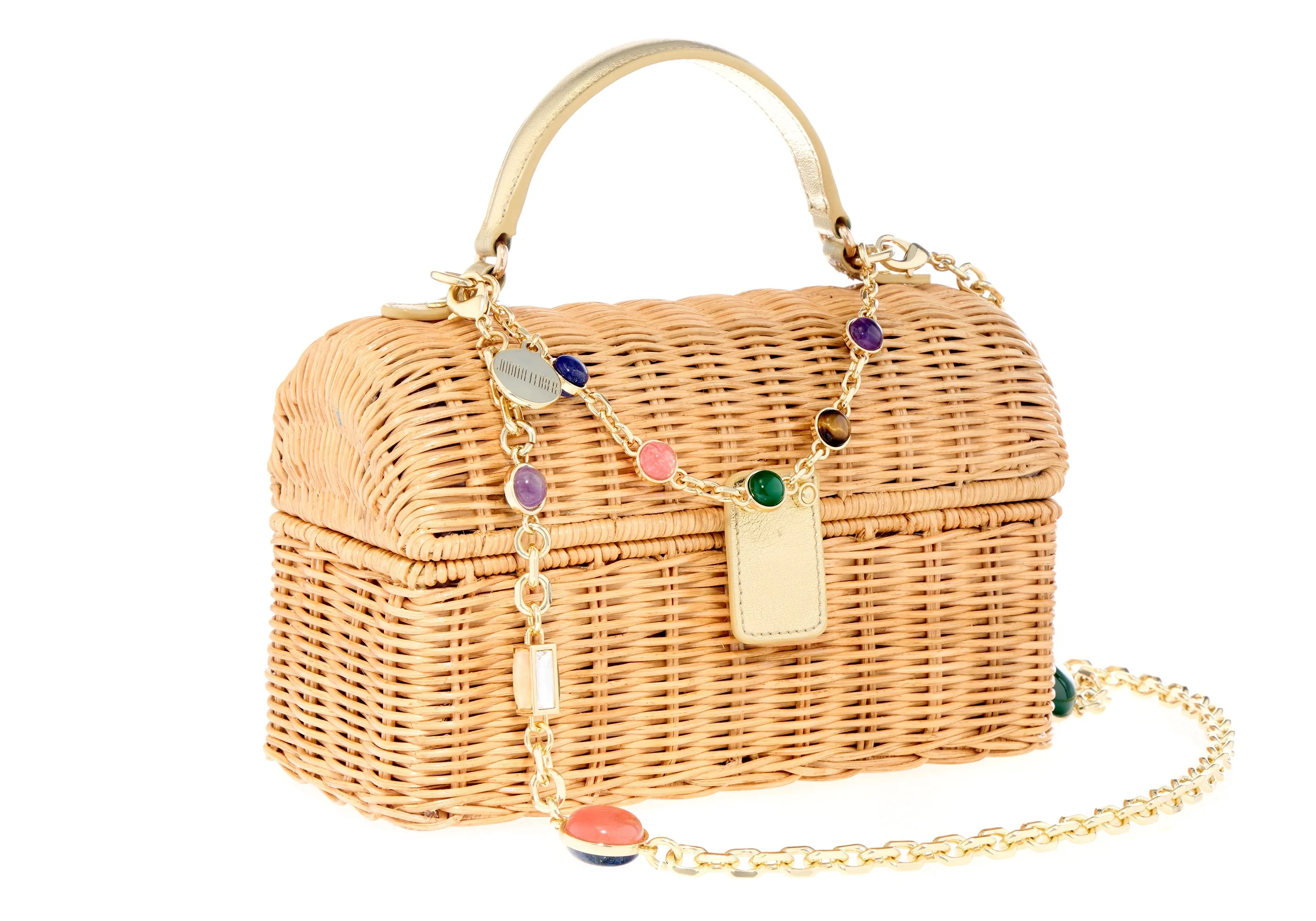 Isla Wicker Basket Natural Stones sold by Judith Leiber product image thumbnail 3