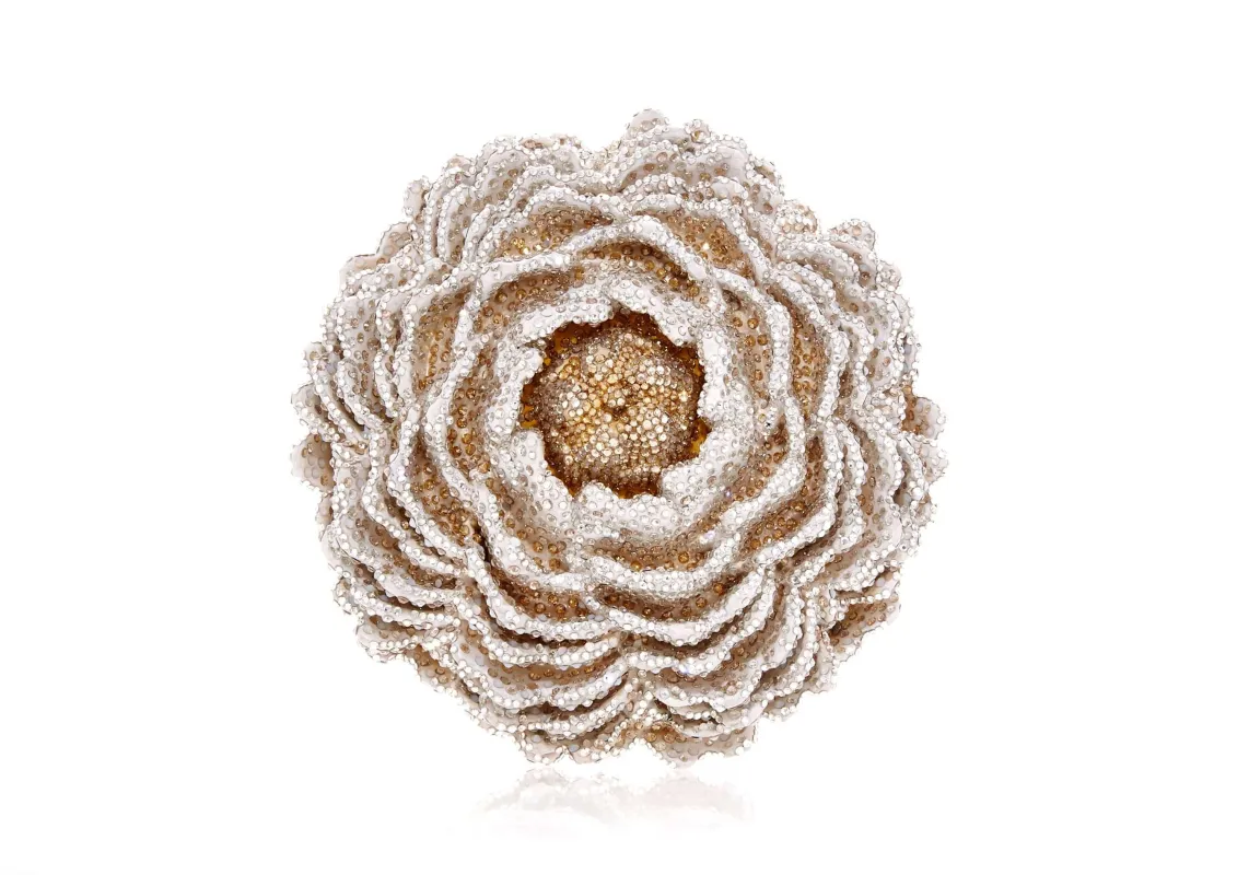 Peony Halcyon Hill made by Judith Leiber