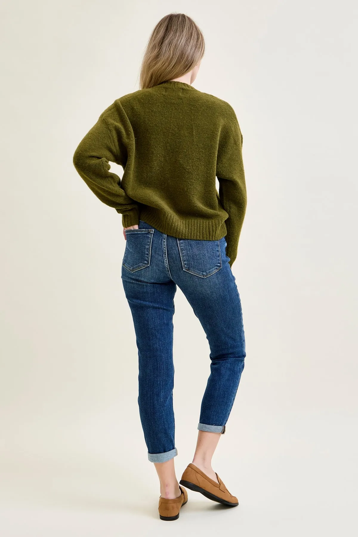 Addison Mid Rise Classic Cuffed Boyfriend Jeans sold by Judy Blue product image thumbnail 3