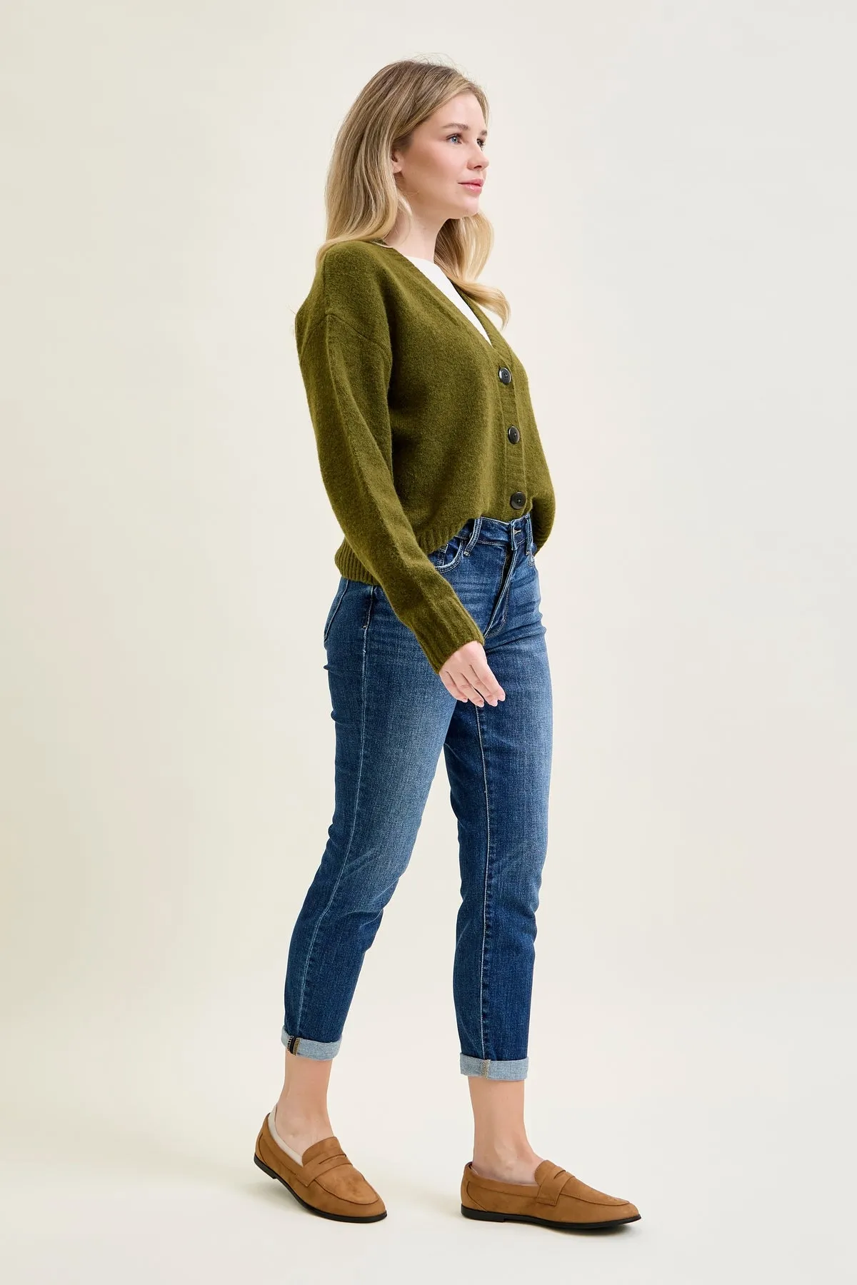 Addison Mid Rise Classic Cuffed Boyfriend Jeans sold by Judy Blue product image thumbnail 2