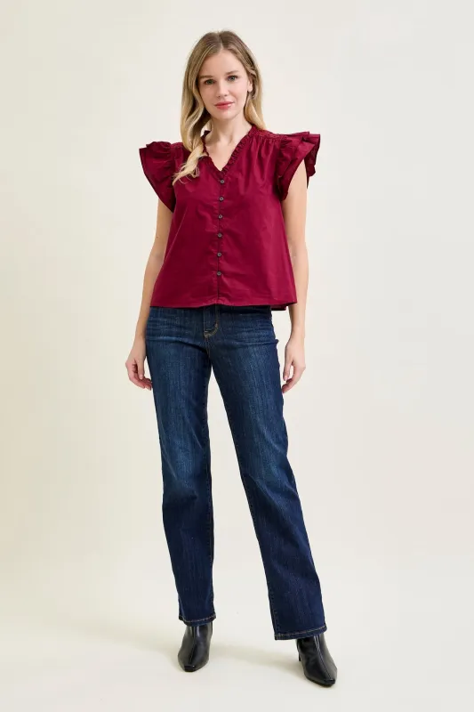 Paisley High Rise Straight Fit Classic Jeans sold by Judy Blue