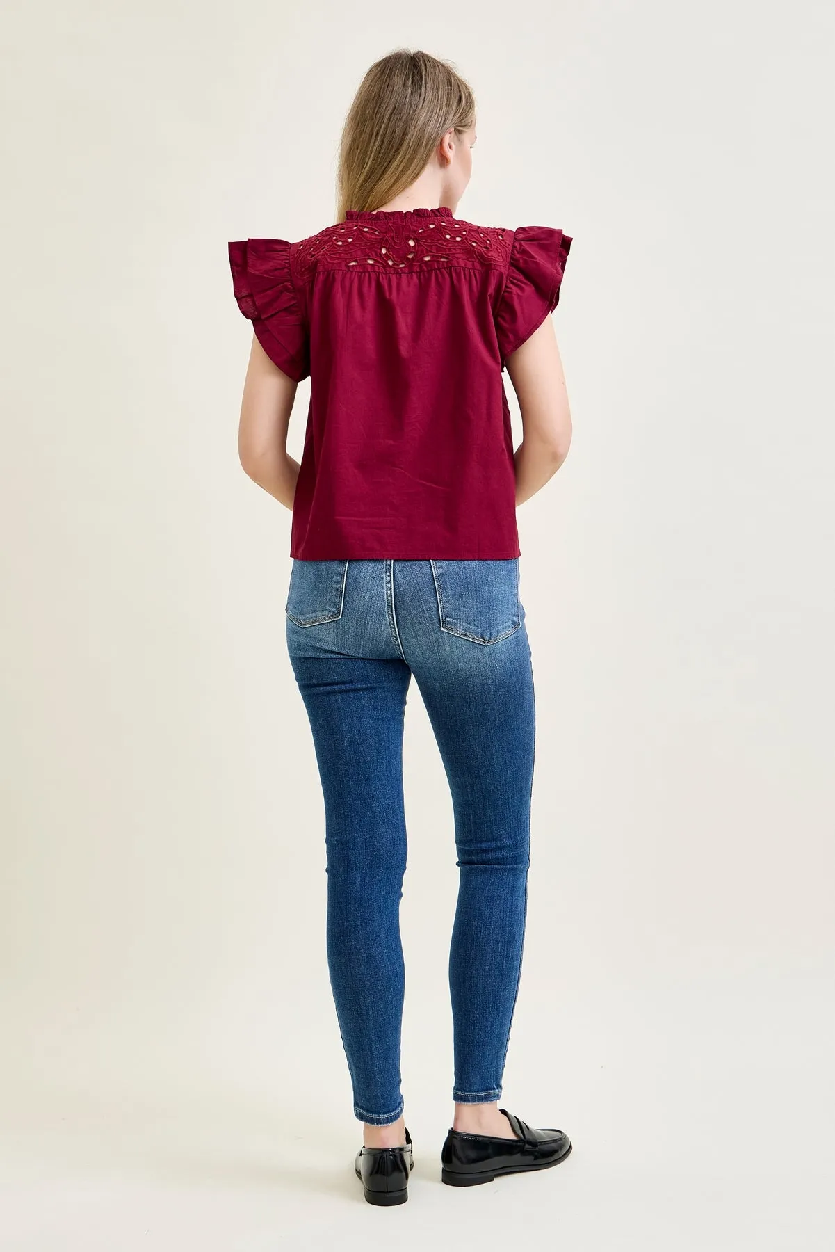 Rose Classic Button Fly Skinny Jeans sold by Judy Blue product image thumbnail 4