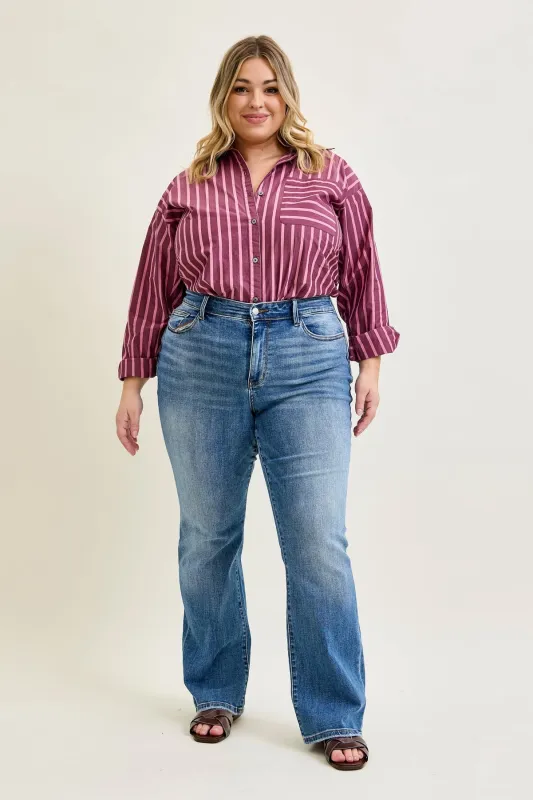 Lila Mid Rise Vintage Bootcut Jeans - PLUS sold by Judy Blue