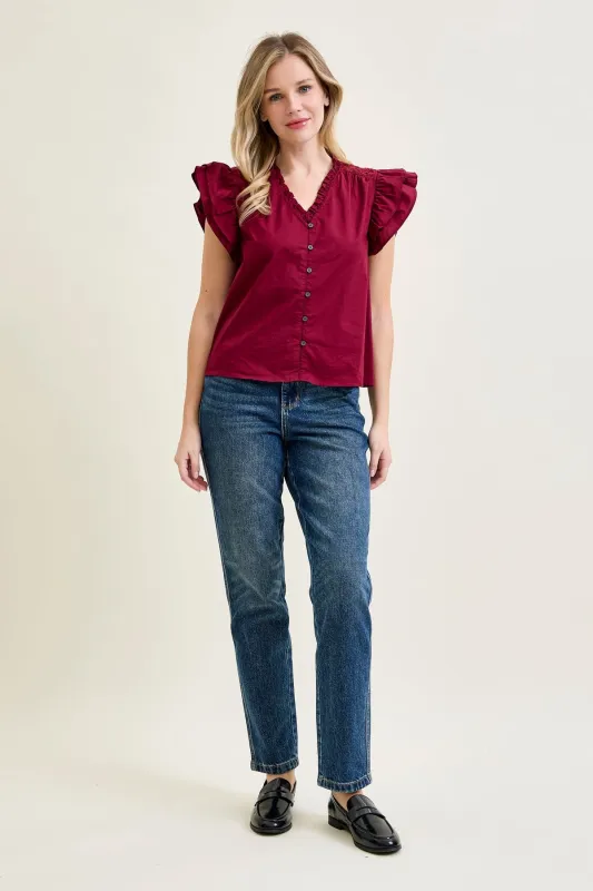 Riley High Rise Rigid Magic Straight Jeans sold by Judy Blue