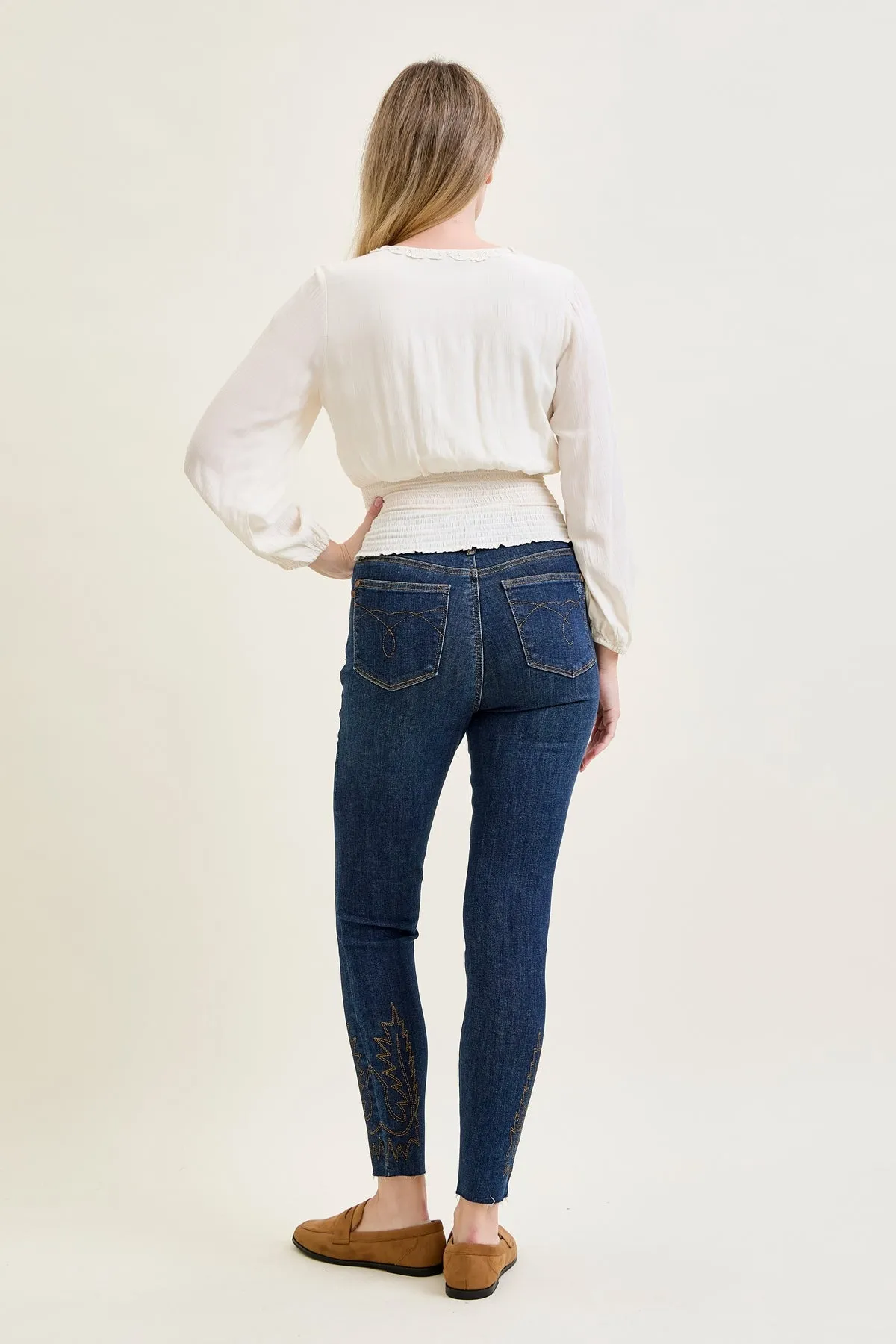 Sarah High Rise Skinny With Western Embroidery Detail sold by Judy Blue product image thumbnail 5