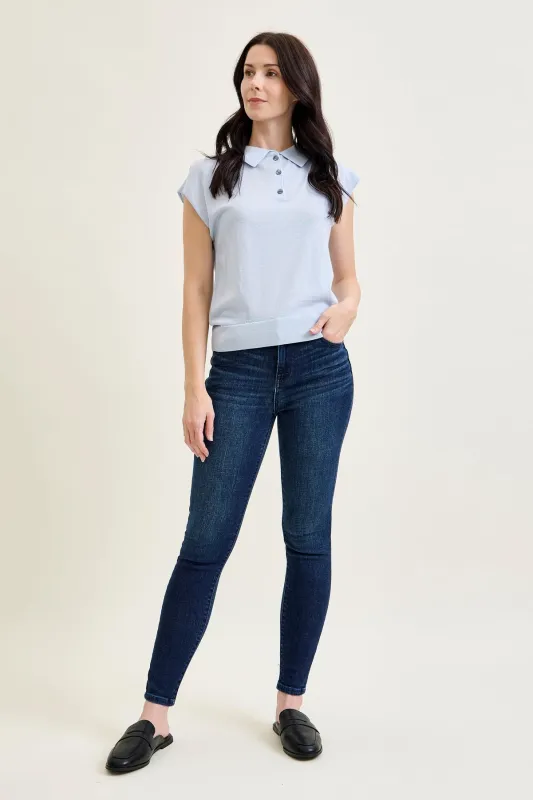 Gia High Rise Super Dark Skinny Jeans made by Judy Blue