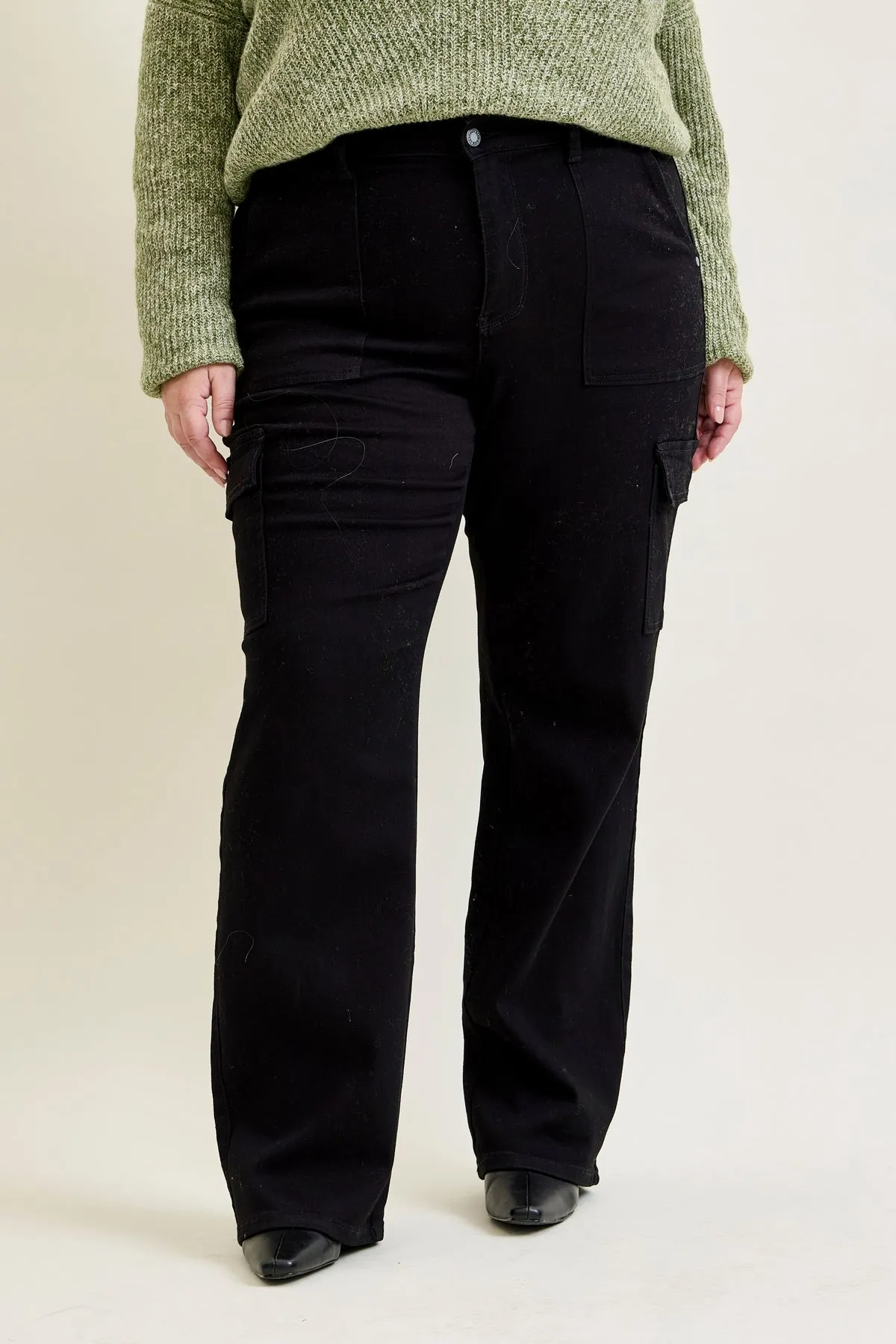 Krystal High Rise Cargo Wide Leg - PLUS sold by Judy Blue product image thumbnail 5