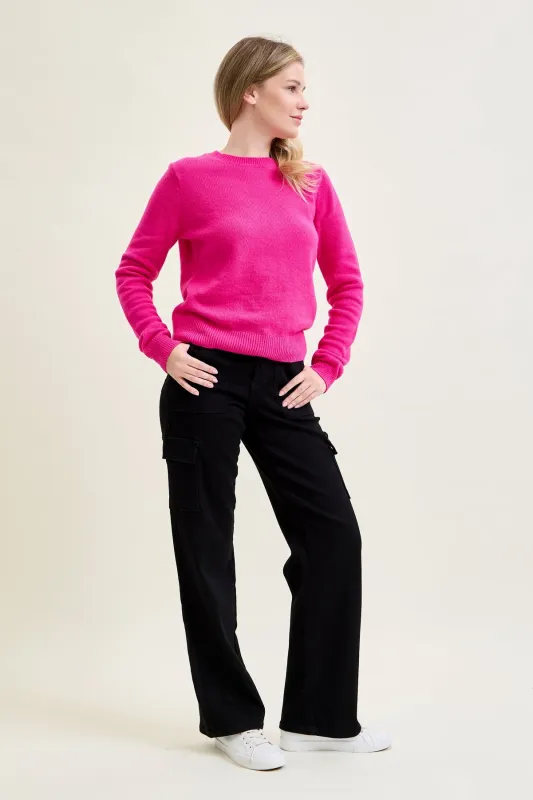 Krystal High Rise Cargo Wide Leg made by Judy Blue