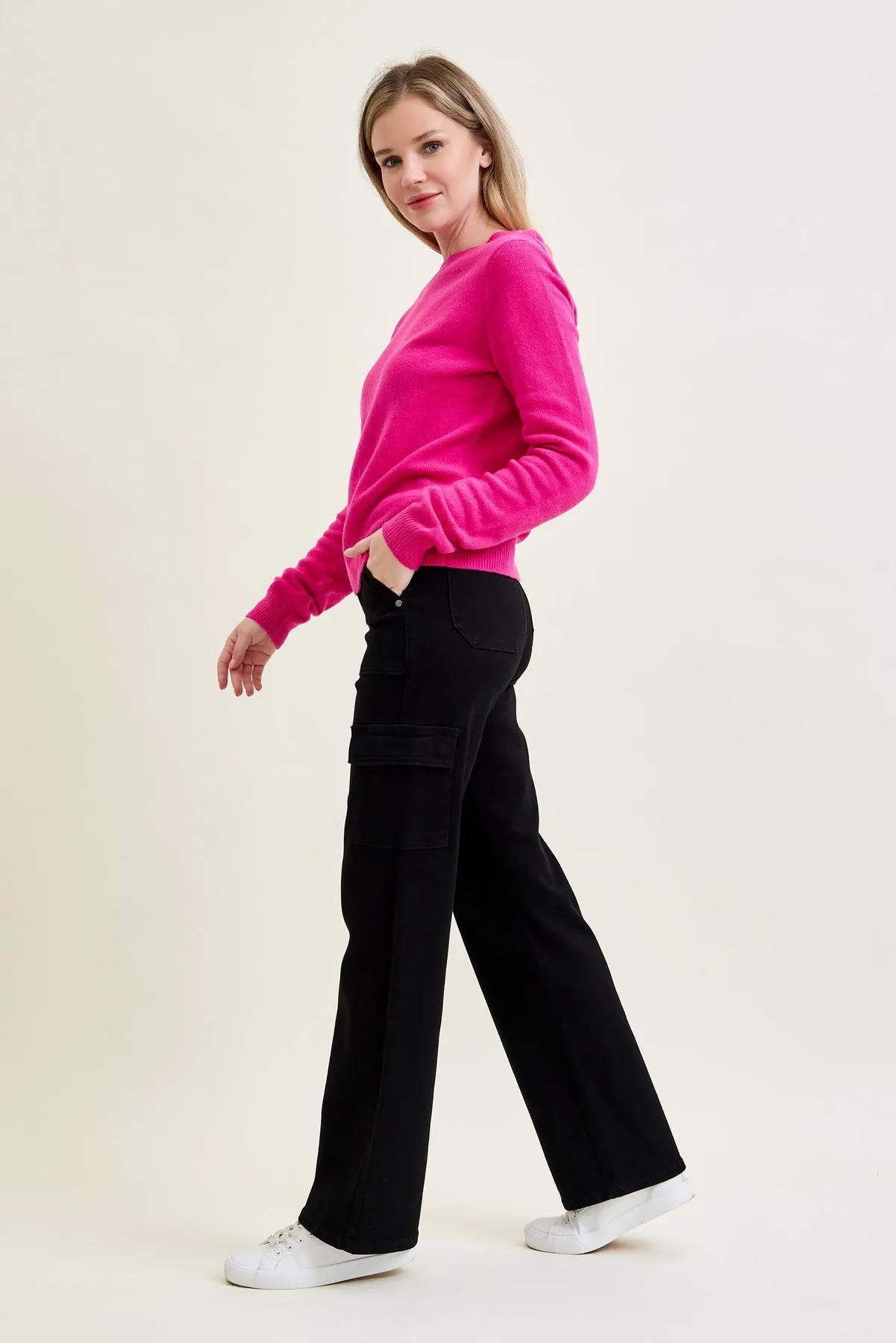Krystal High Rise Cargo Wide Leg sold by Judy Blue product image thumbnail 2