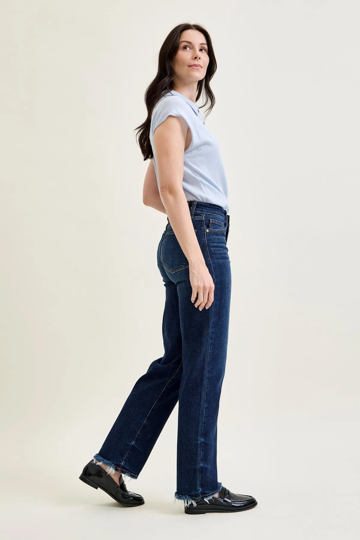 Selena Mid Rise Straight Leg with Fray Hem sold by Judy Blue product image thumbnail 2