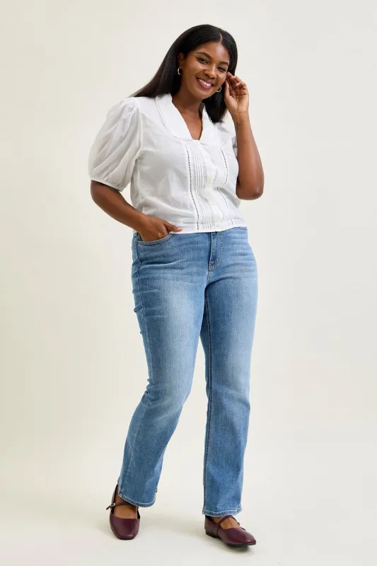 Kaya High Rise Classic Contrast Wash Bootcut - PLUS sold by Judy Blue