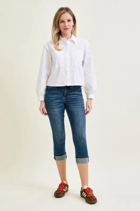 Serenity Mid Rise Capri made by Judy Blue