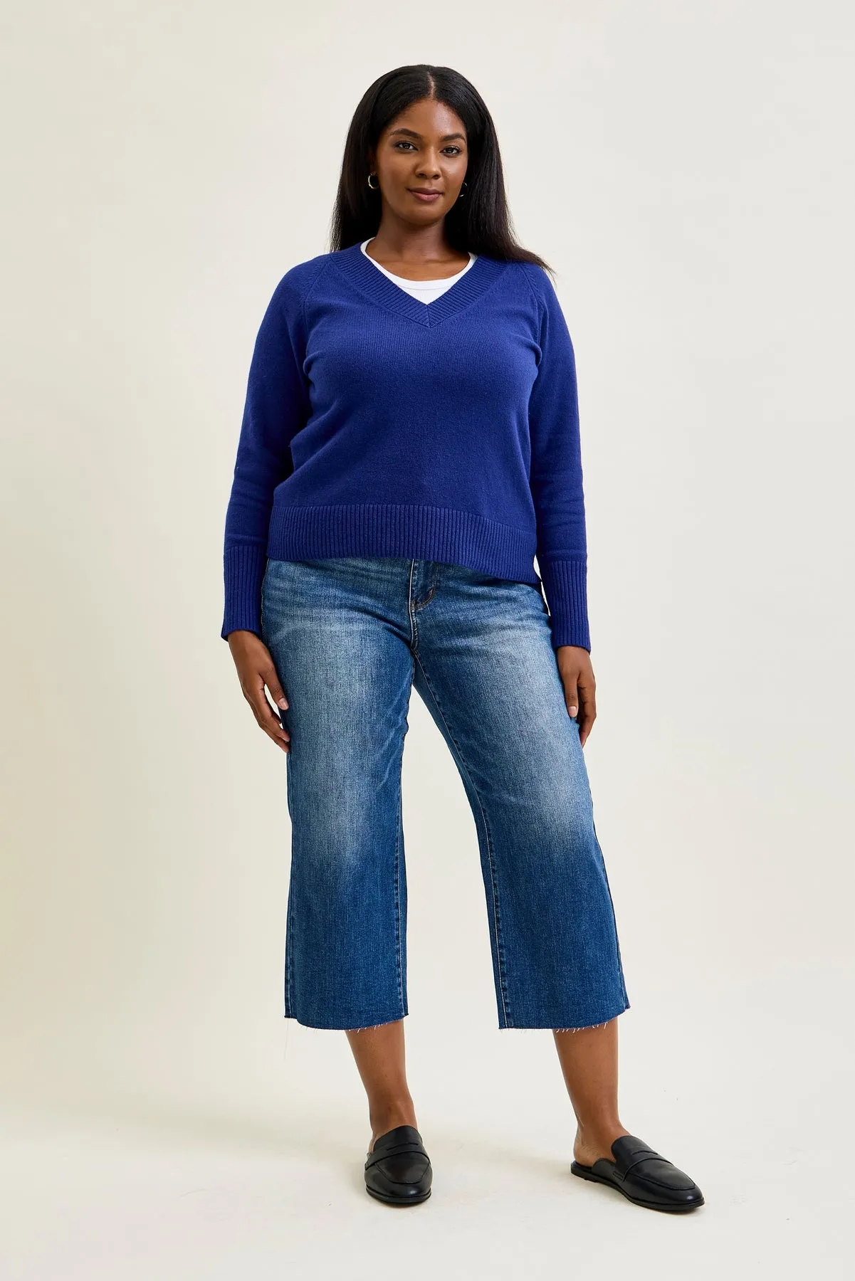 Dolly High Rise Back Pocket Classic Cropped Wide Leg Jeans - PLUS sold by Judy Blue product image thumbnail 2