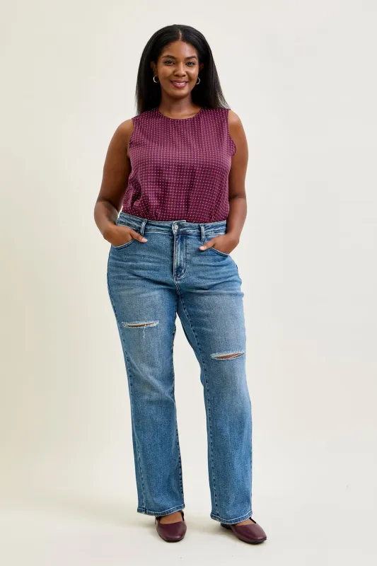 Ophelia Mid Rise Dad Jeans - PLUS made by Judy Blue