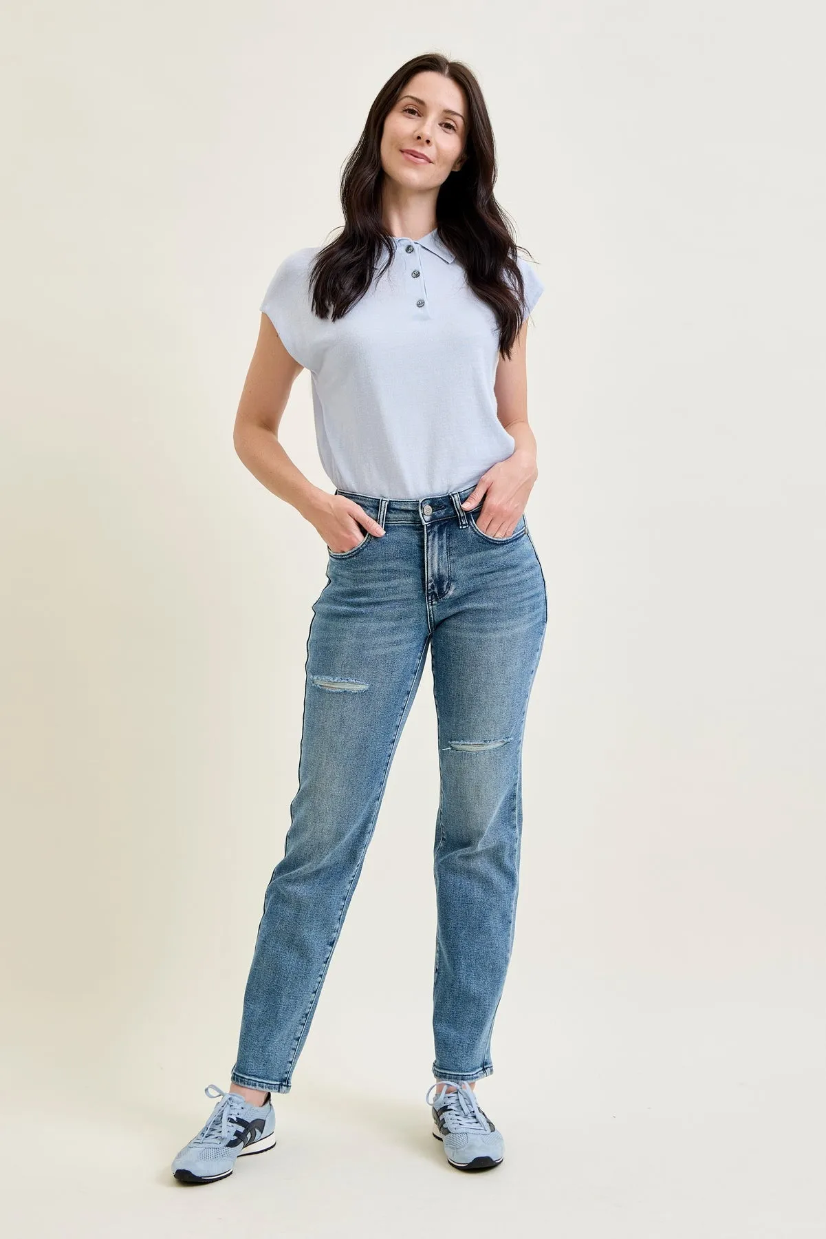 Ophelia Mid Rise Dad Jeans sold by Judy Blue product image thumbnail 3