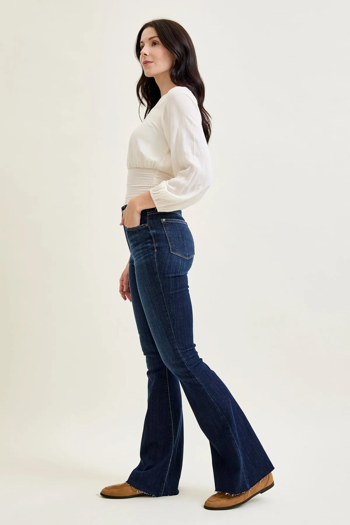 Lily High Rise Raw Hem Flare sold by Judy Blue product image thumbnail 4