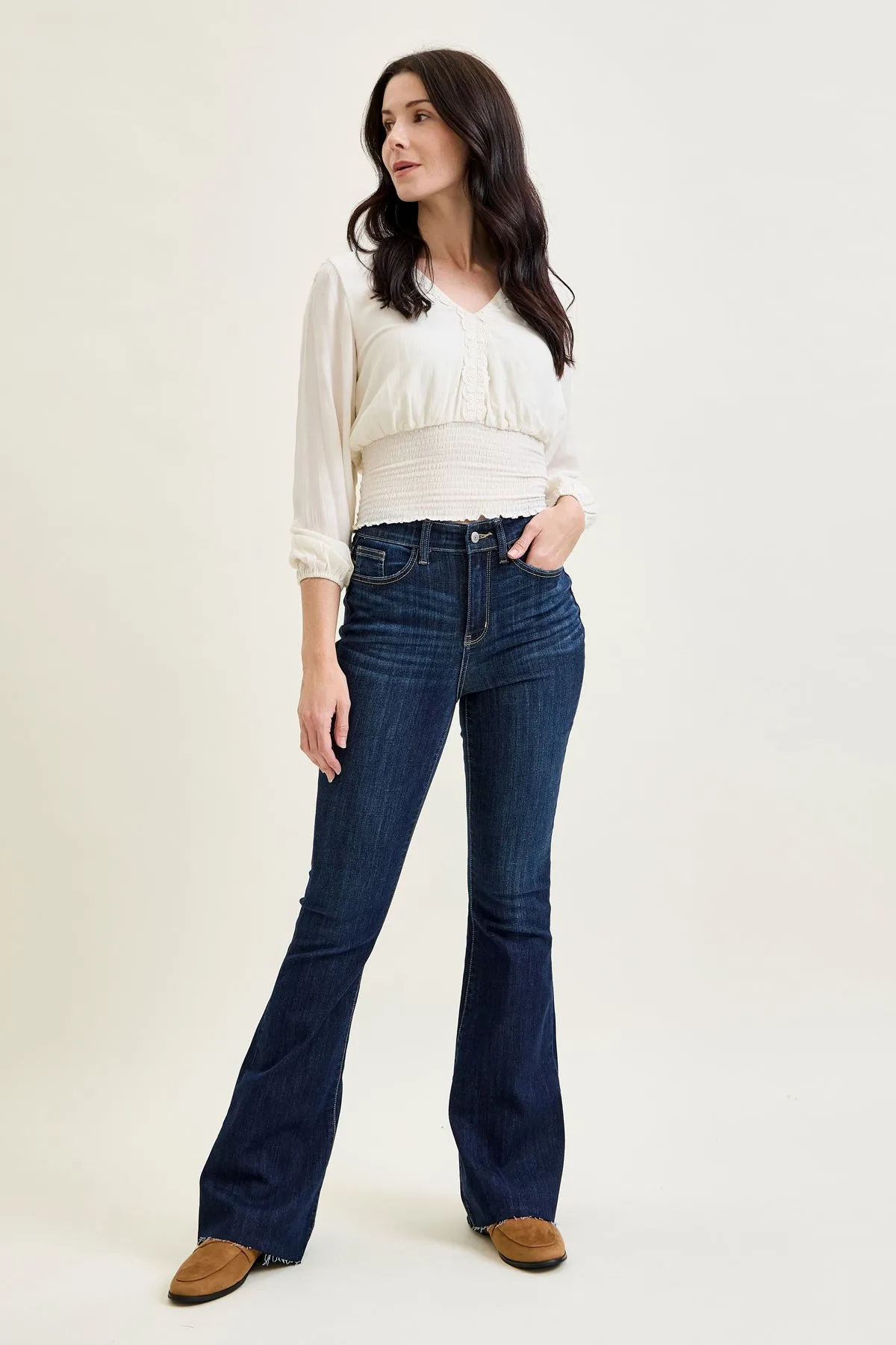Lily High Rise Raw Hem Flare sold by Judy Blue product image thumbnail 3
