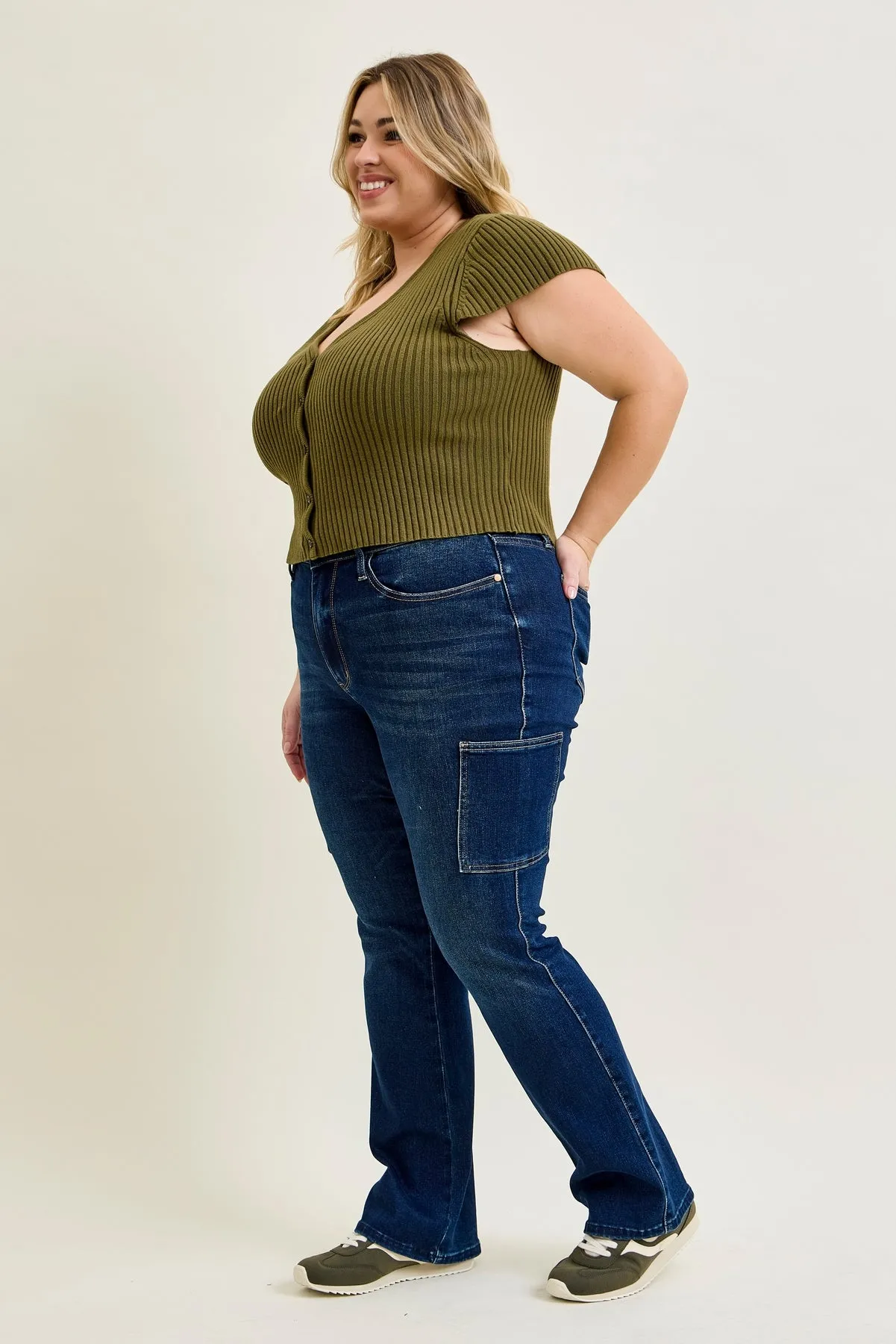 Karla High Rise Cargo Bootcut Jeans - PLUS sold by Judy Blue product image thumbnail 4