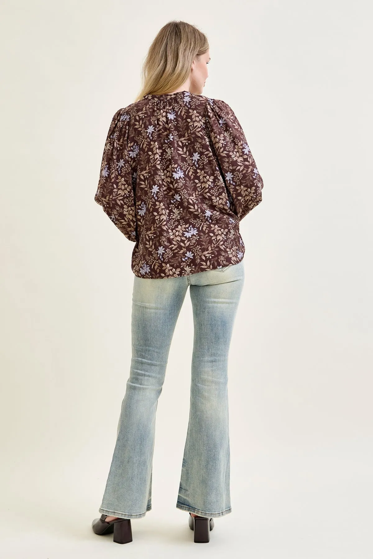 Megan Mid Rise Tinted Pin Tack Detail Flare Jeans sold by Judy Blue product image thumbnail 3