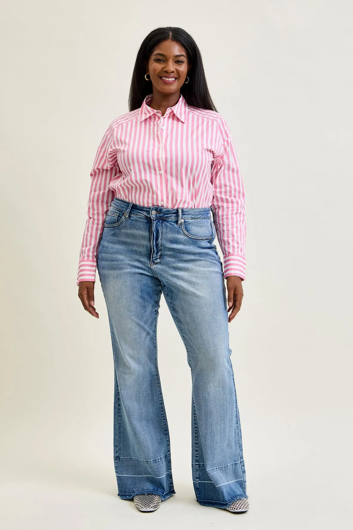 Giselle Tummy Control Release Hem Flare - PLUS sold by Judy Blue