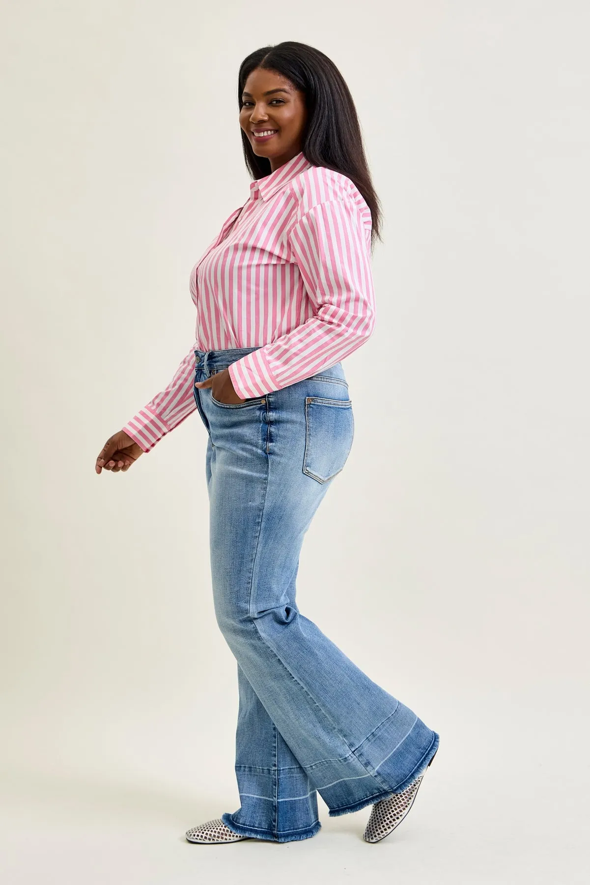 Giselle Tummy Control Release Hem Flare - PLUS sold by Judy Blue product image thumbnail 2