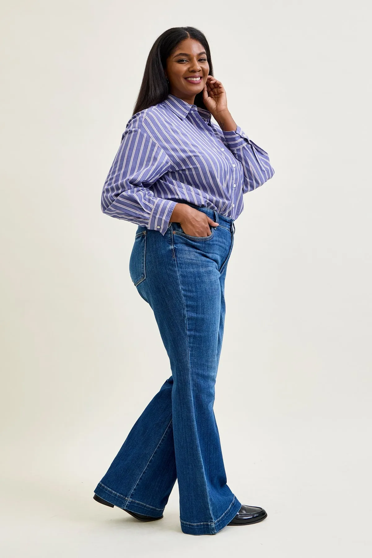 Penny Wide Hem Flare Jeans - PLUS sold by Judy Blue product image thumbnail 2