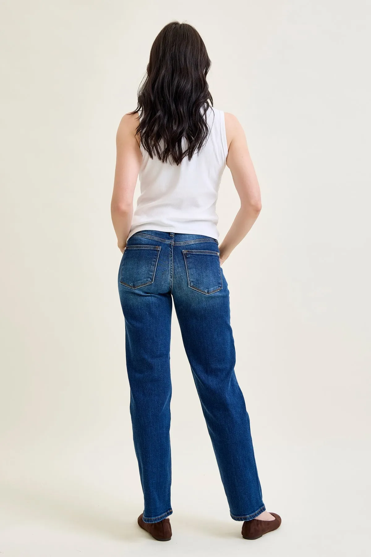 Aubrey Mid Rise Side Seam Detail Straight Jeans sold by Judy Blue product image thumbnail 5