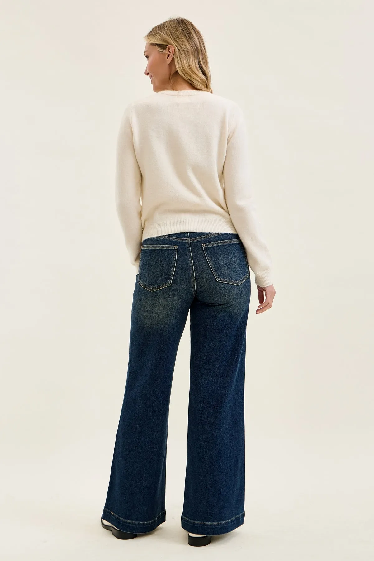 Lux Vintage Brushed Blue Wide Leg with Welt Pockets sold by Judy Blue product image thumbnail 4