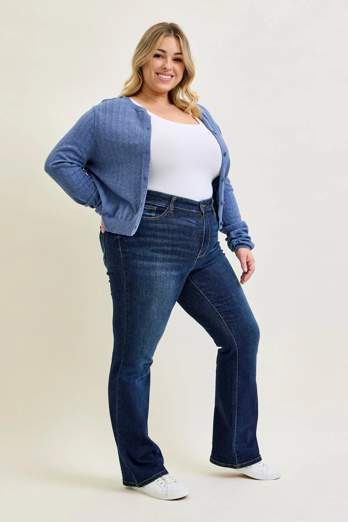 Cleo Dark Dream Mid Rise Bootcut - PLUS sold by Judy Blue product image thumbnail 2