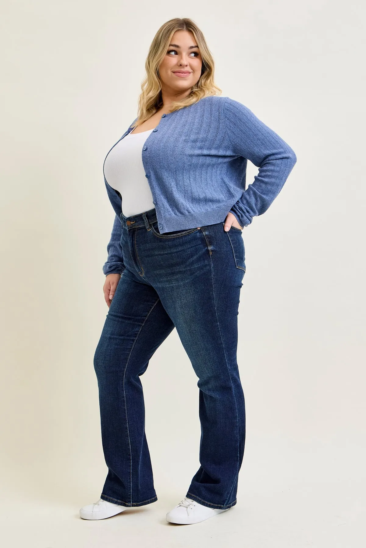 Cleo Dark Dream Mid Rise Bootcut - PLUS sold by Judy Blue product image thumbnail 3