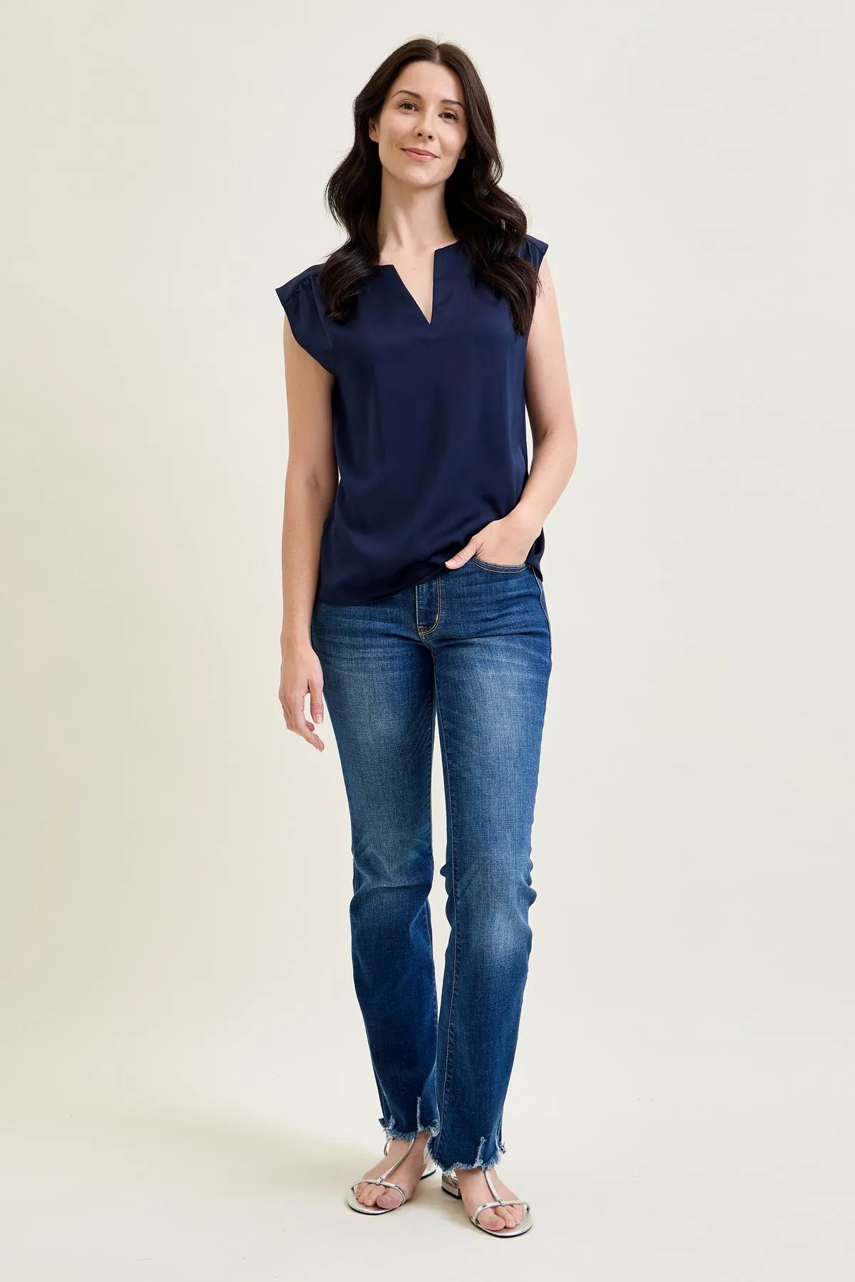 Daisy Distressed Hem Bootcut Jeans sold by Judy Blue product image thumbnail 3