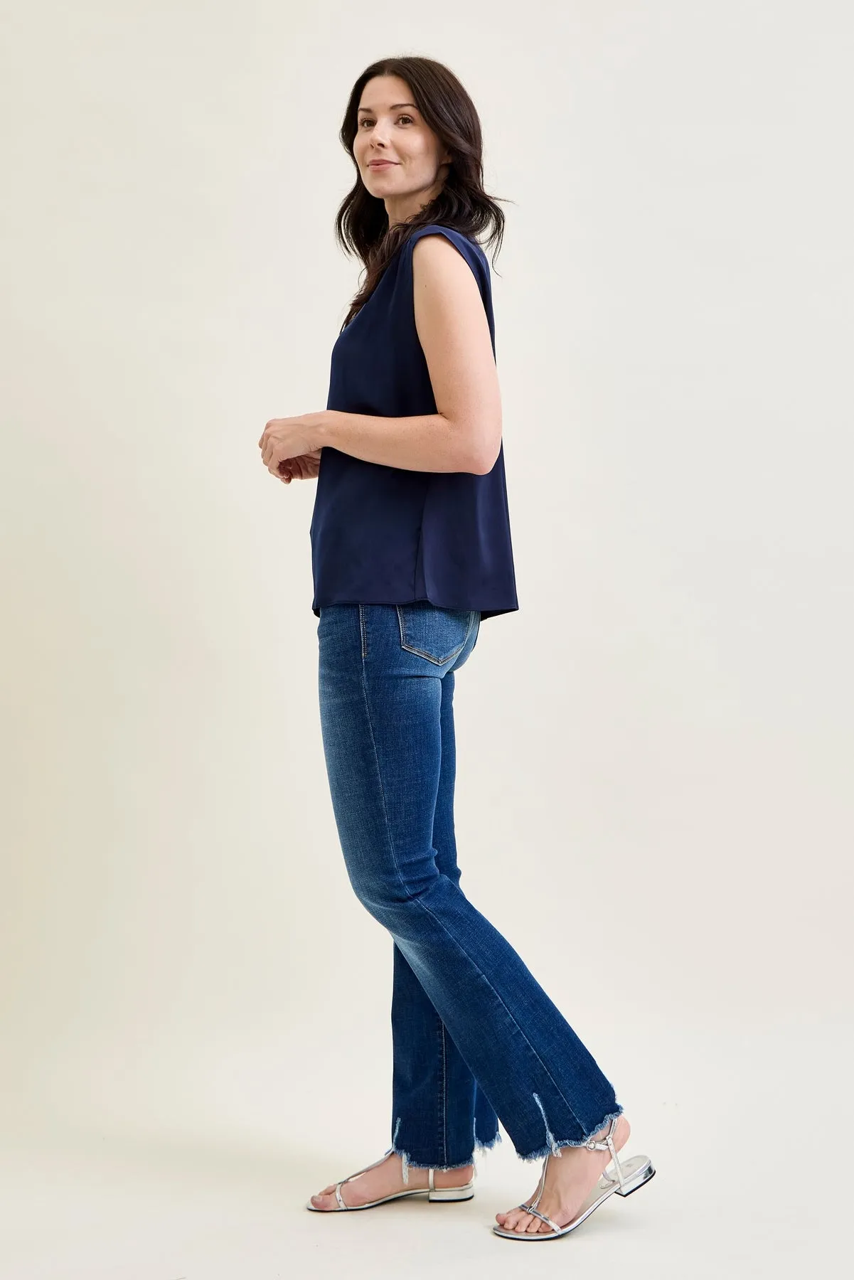 Daisy Distressed Hem Bootcut Jeans sold by Judy Blue product image thumbnail 4