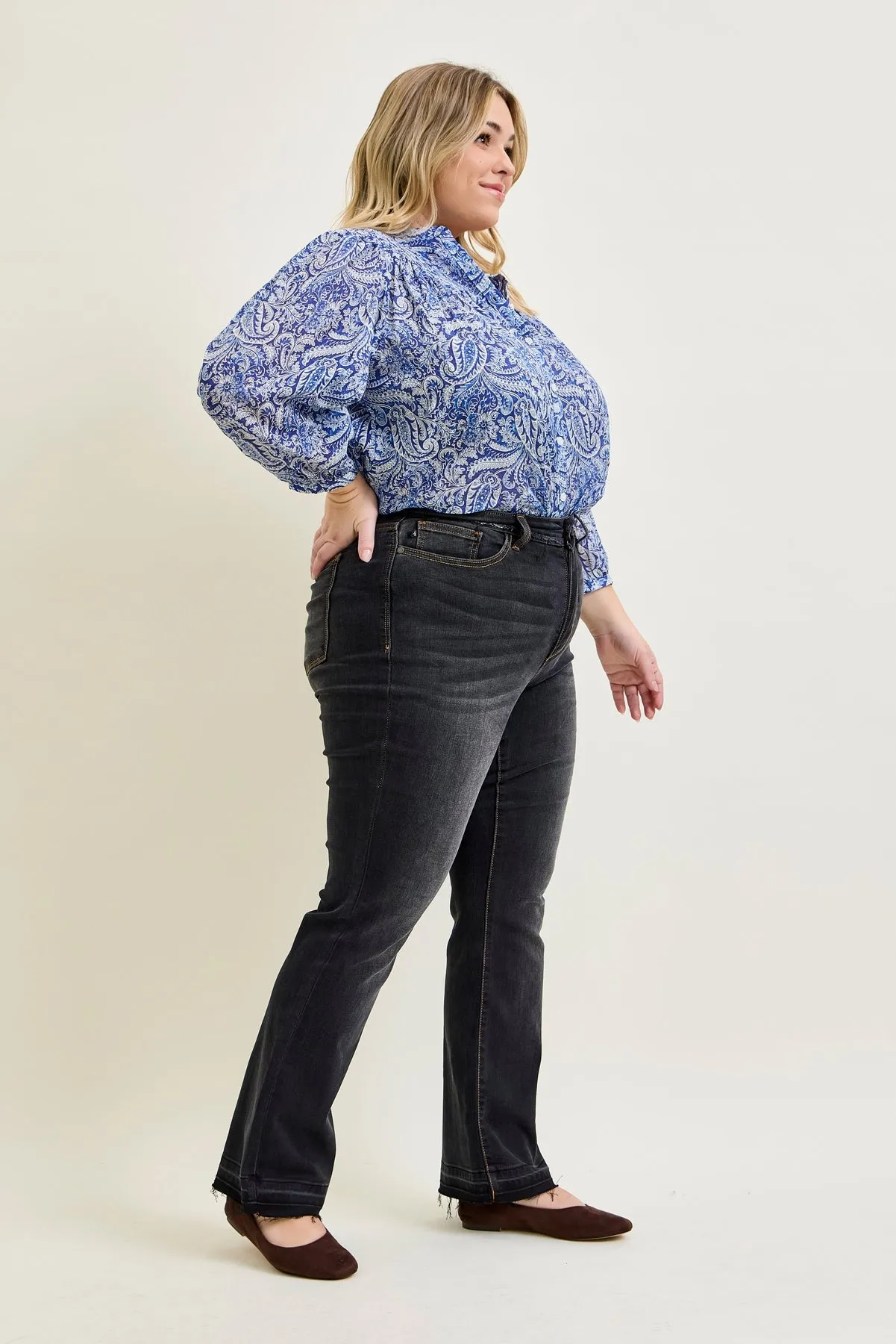 Daisy Released Hem Slim Bootcut Jeans - PLUS sold by Judy Blue product image thumbnail 2