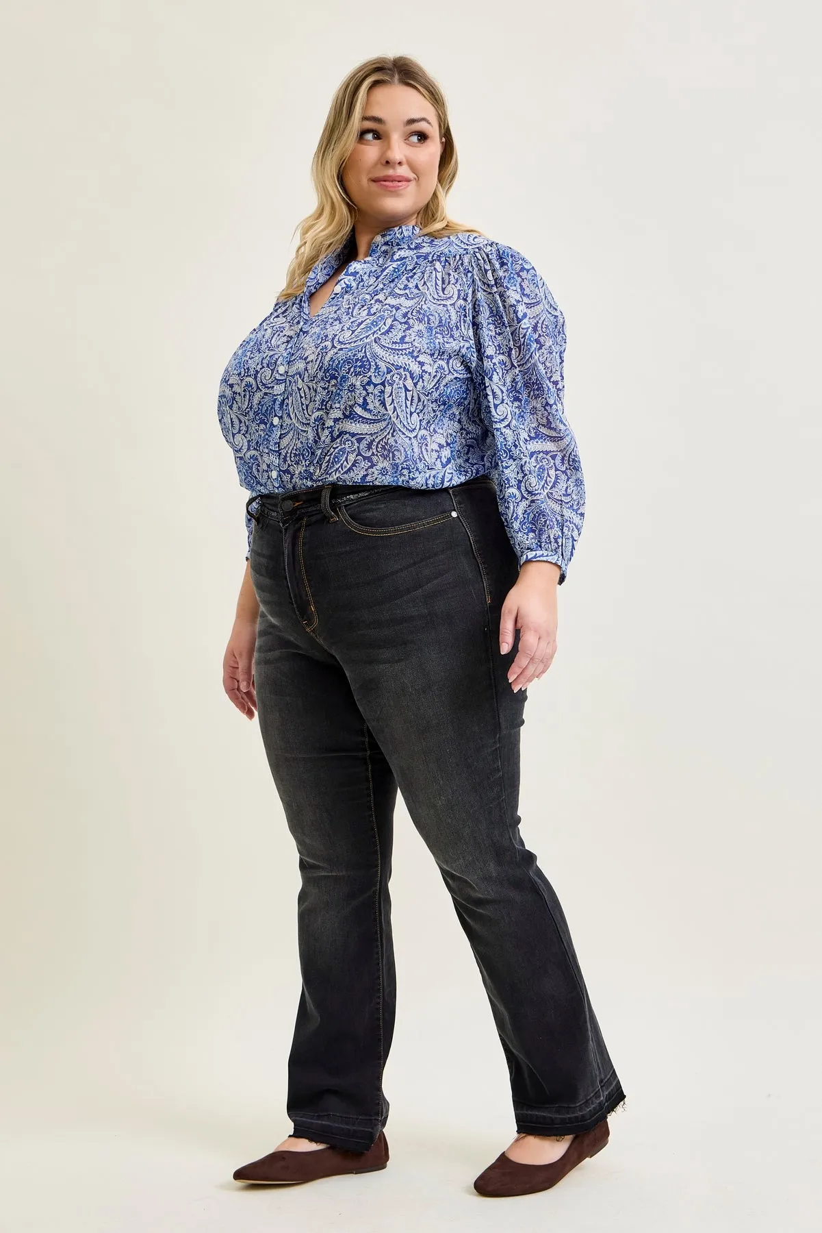 Daisy Released Hem Slim Bootcut Jeans - PLUS sold by Judy Blue product image thumbnail 3