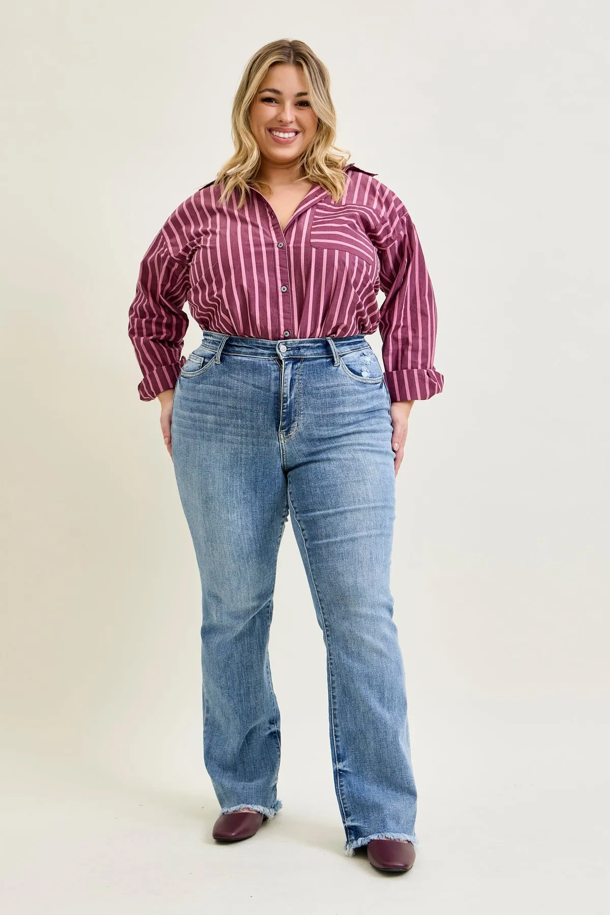 Daisy Bootcut with Fray Hem - PLUS sold by Judy Blue product image thumbnail 3