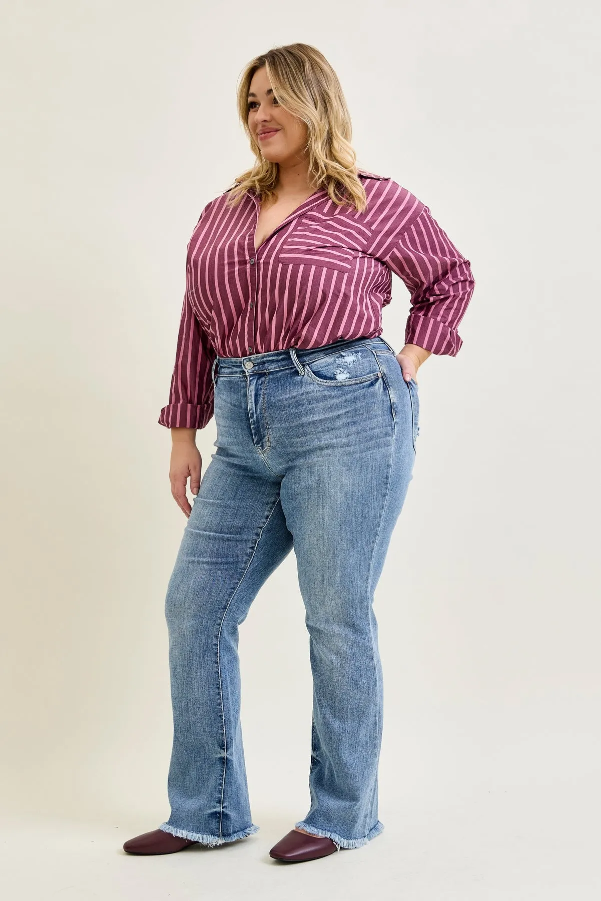 Daisy Bootcut with Fray Hem - PLUS sold by Judy Blue product image thumbnail 4