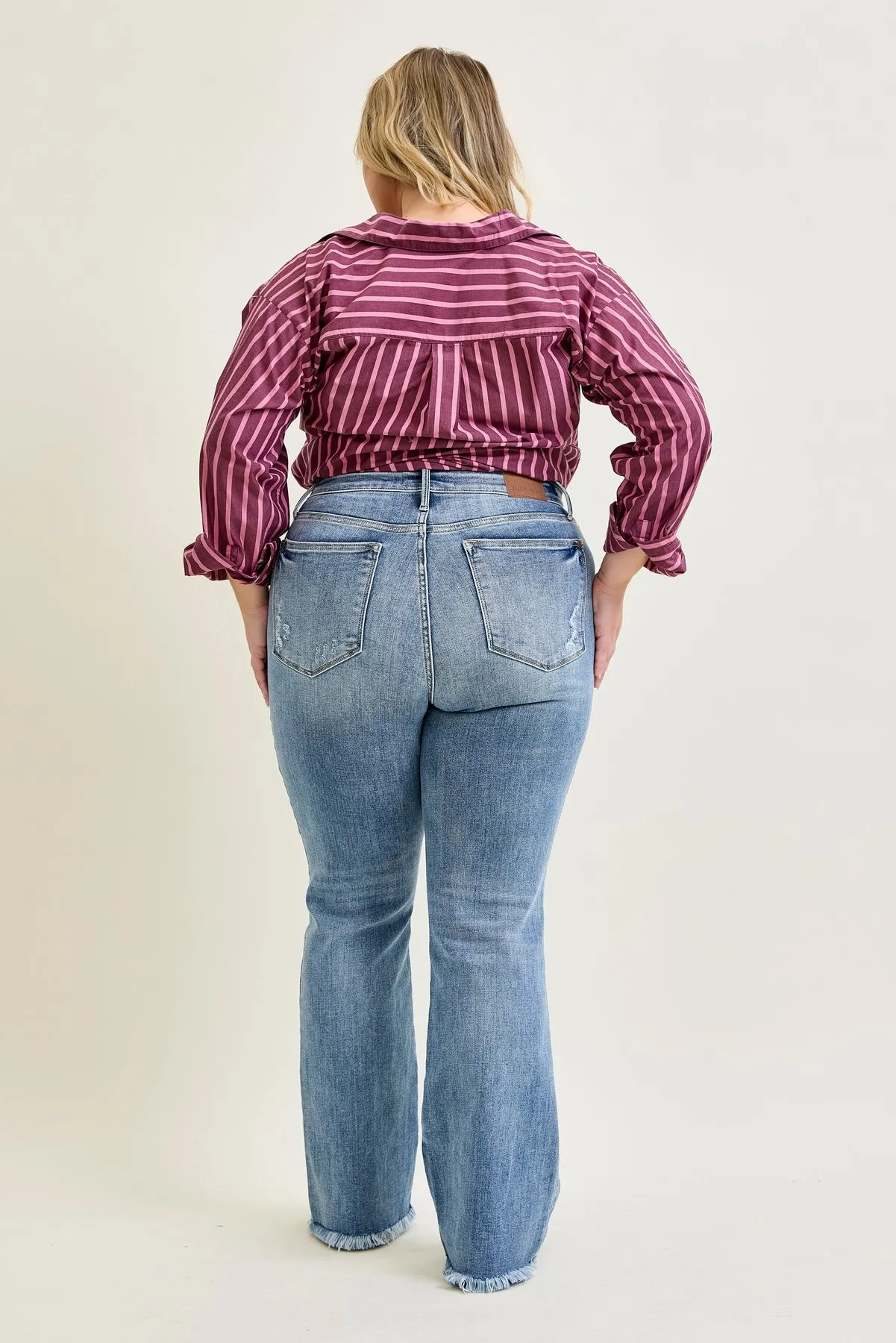 Daisy Bootcut with Fray Hem - PLUS sold by Judy Blue product image thumbnail 5