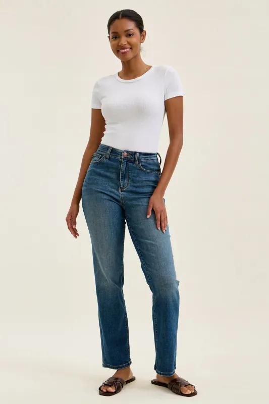 Kimberly Straight Fit (Dark Wash) made by Judy Blue