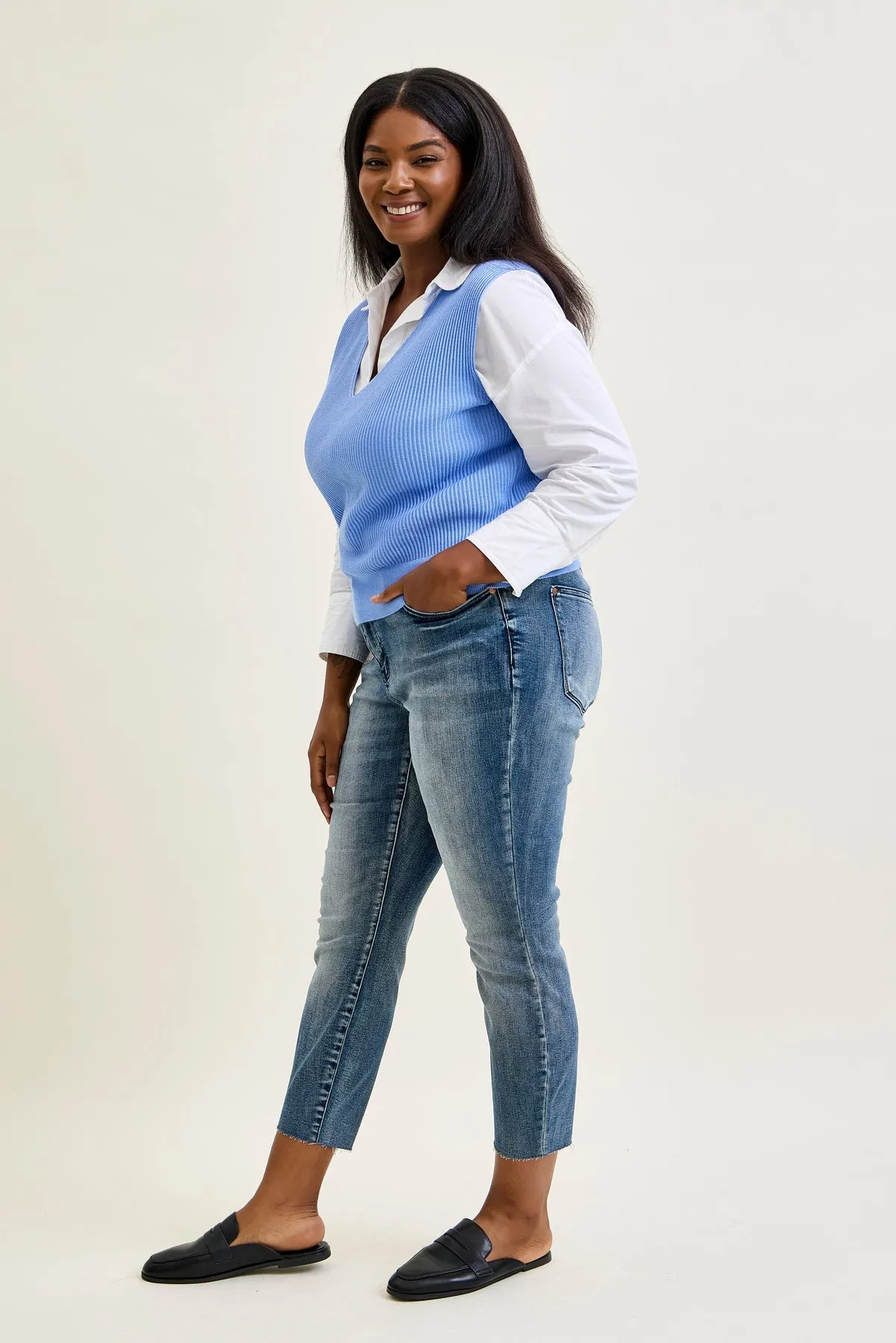 Angie Raw Hem Relaxed Fit - PLUS sold by Judy Blue product image thumbnail 4