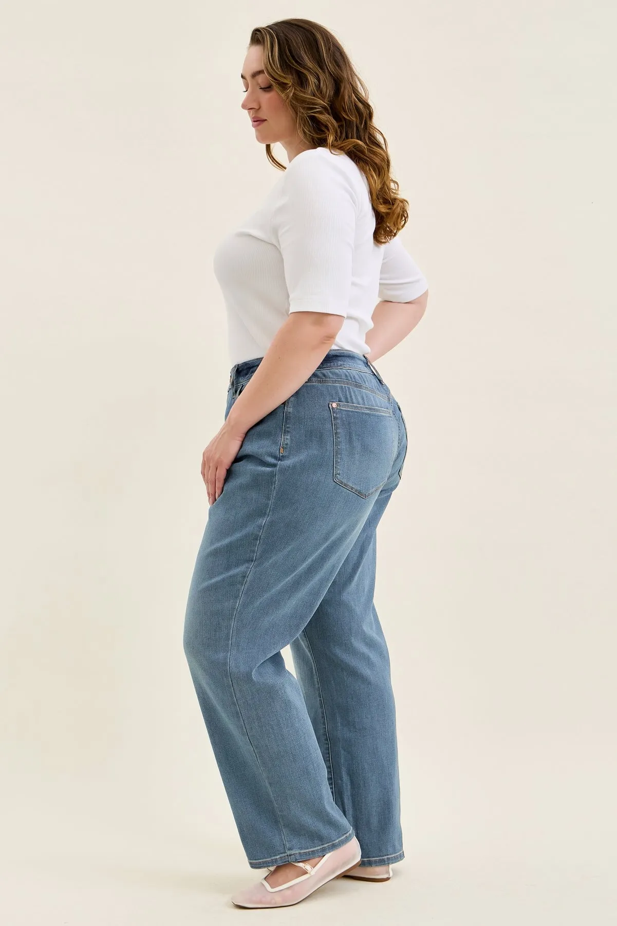 Kimberly Straight Fit (Medium Wash) - PLUS sold by Judy Blue product image thumbnail 2