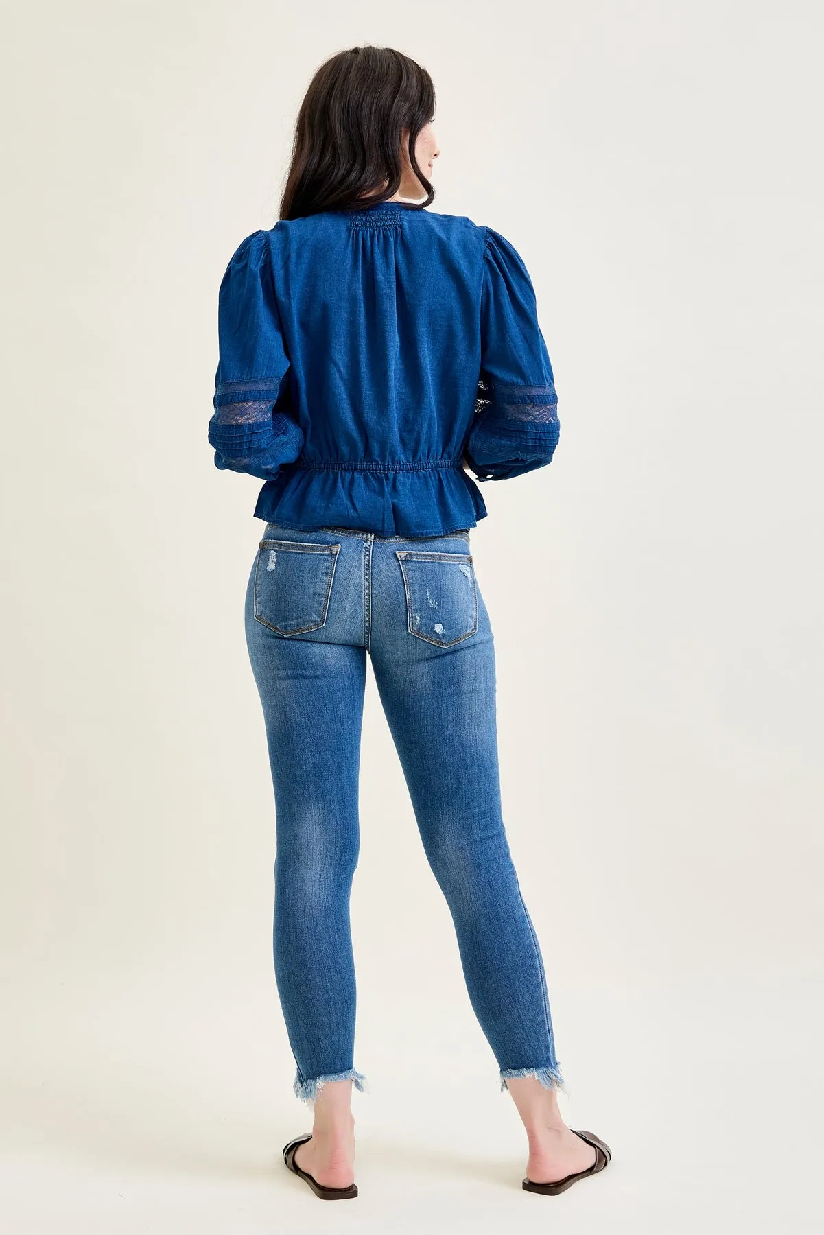 Sienna Distressed Hem Skinny Jeans sold by Judy Blue product image thumbnail 3
