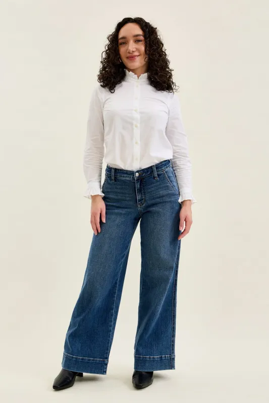 Lux Retro Wide Trouser (Petite) made by Judy Blue